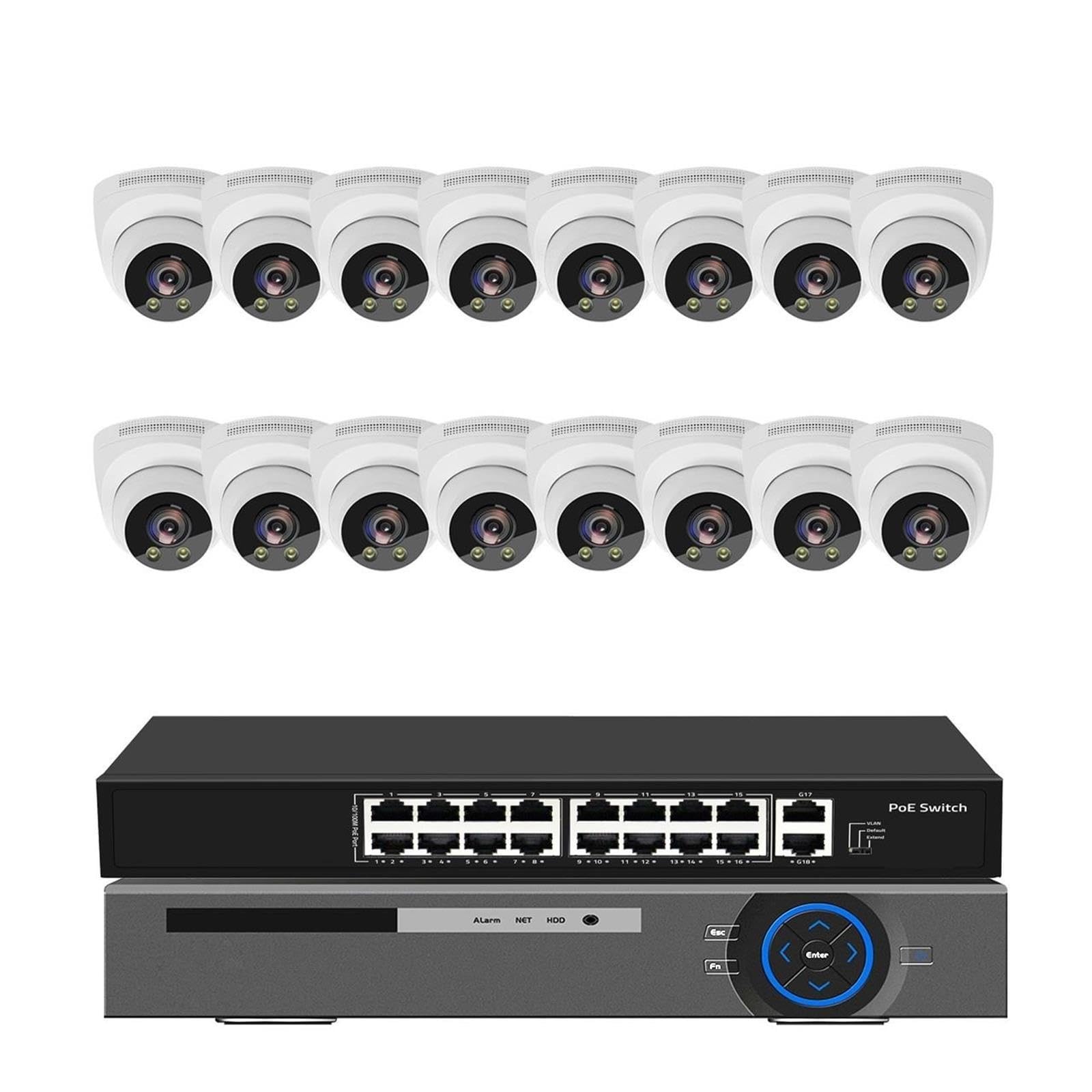 Sistema di telecamere di sicurezza a cupola PoE 32CH 4K 8MP