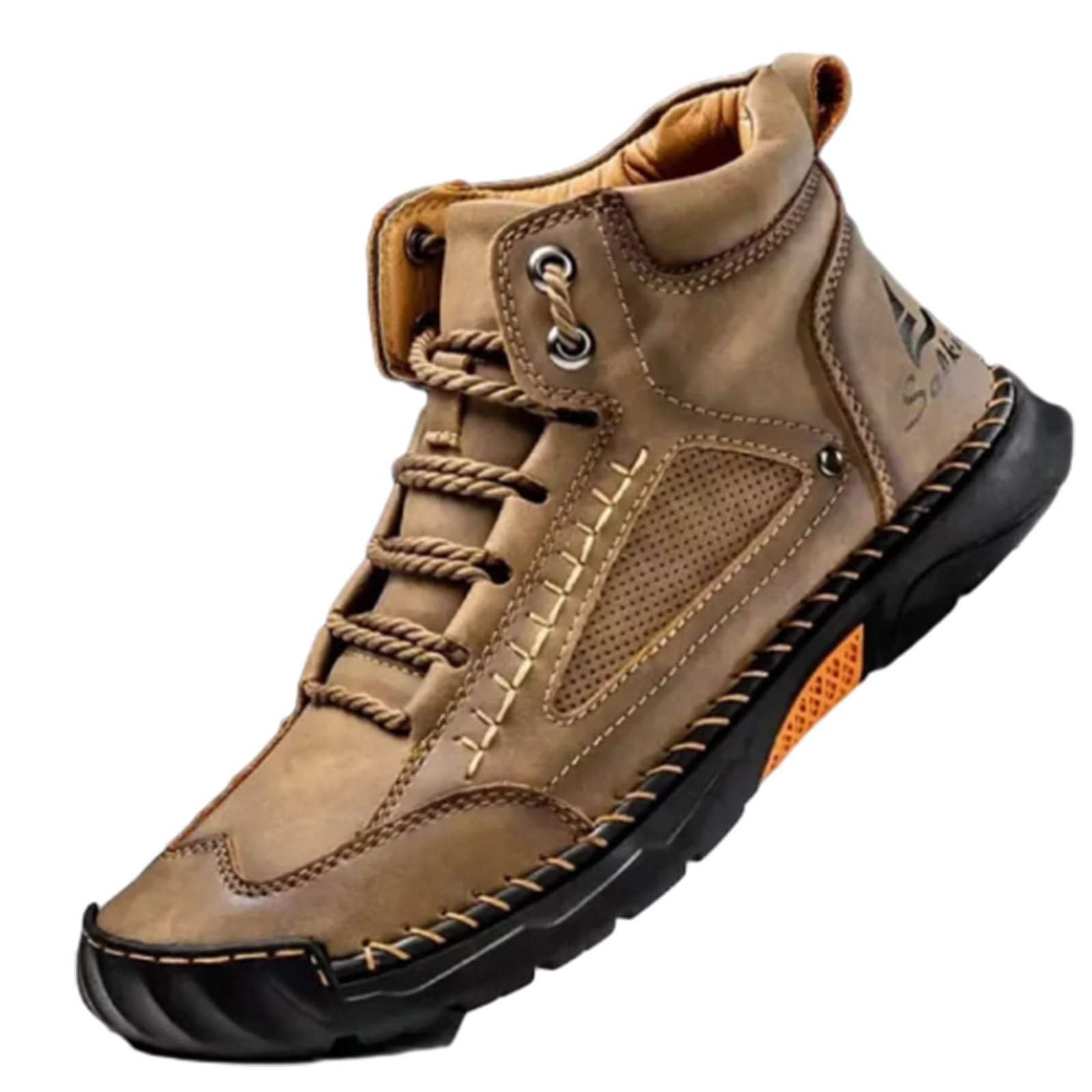 ADCBC Sawbehind Men's Waterproof Handmade Leather Boots – Comfortable, Arch Support & Spacious Toe Box for Outdoor Adventures