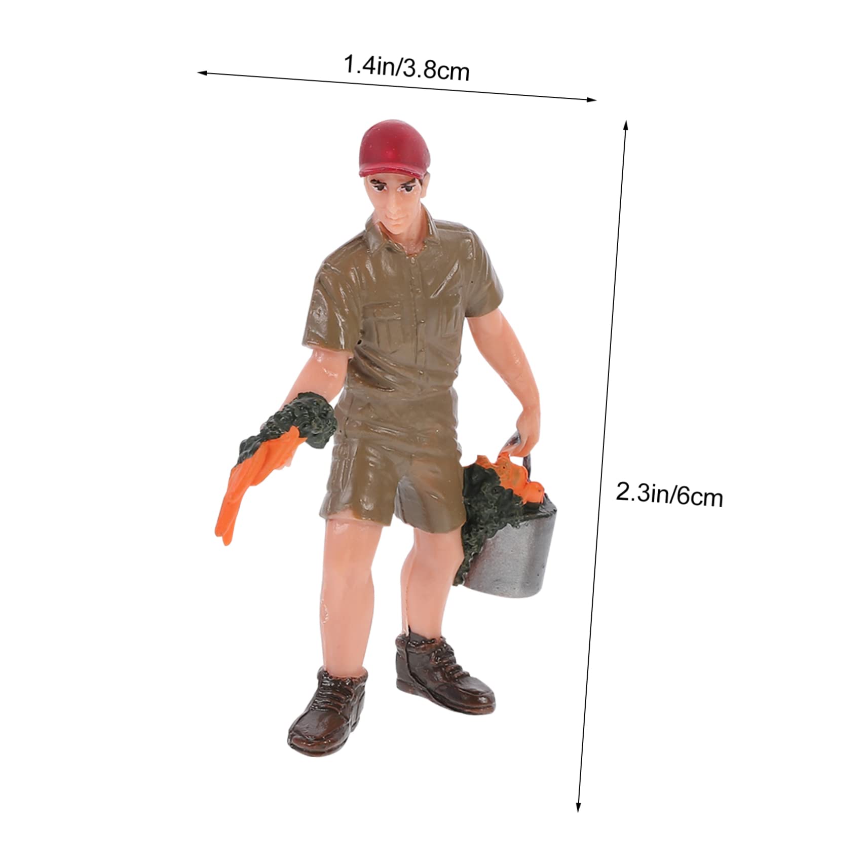 BESPORTBLE 3Pcs Mini Human Model Figurines Craftwork Decor People Figures for Model Trains Dioramas and Miniature Scenes for Creative Displays