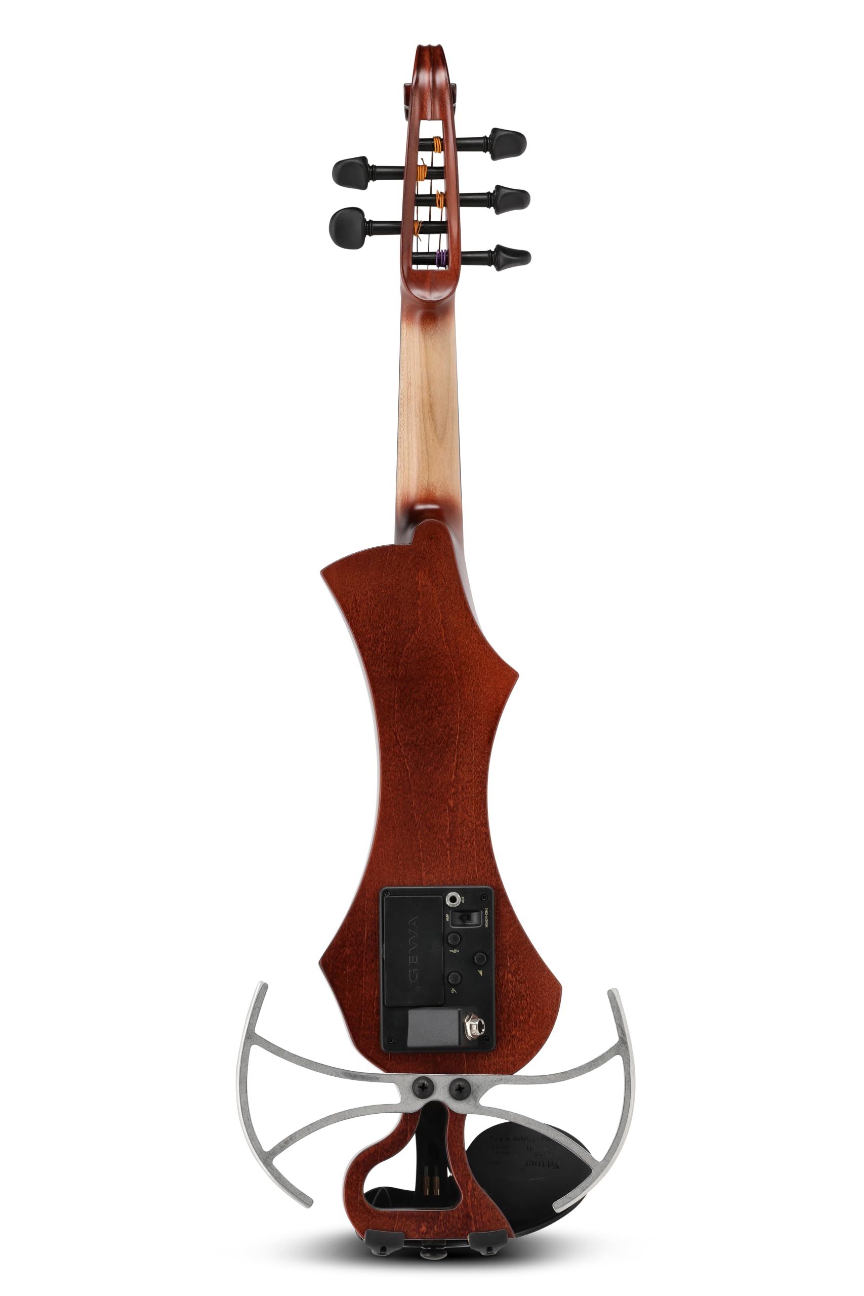 Violino elettrico GEWA, violino elettronico, Novita 3.0 rosso-marrone con adattatore per poggiaspalla, 5 corde