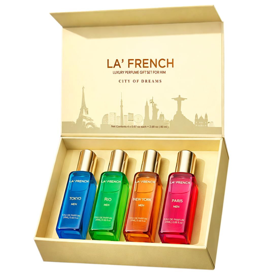 La French Perfume Gift Set 4X20ml | with Paris New York Tokyo Rio | Luxury Perfume Gift Set | Spicy Fresh Long Lasting Fragrance Perfume For Men & Women-image-20
