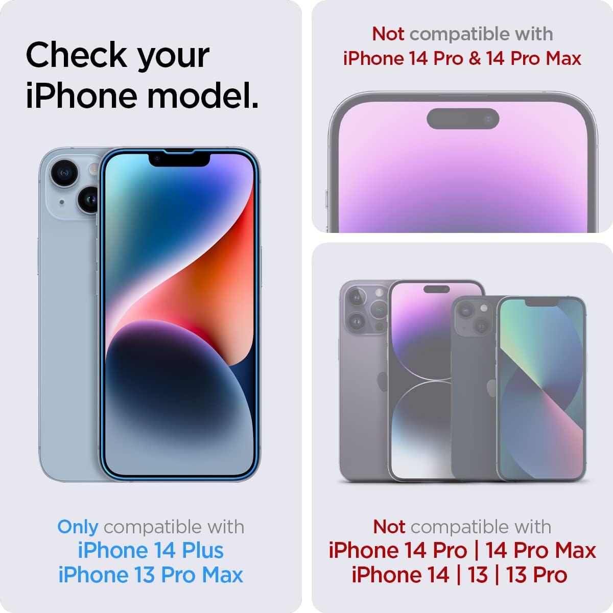 Spigen Tempered Glass Screen Protector Compatible with iPhone 14 Plus/iPhone 13 Pro Max - Sensor Protection