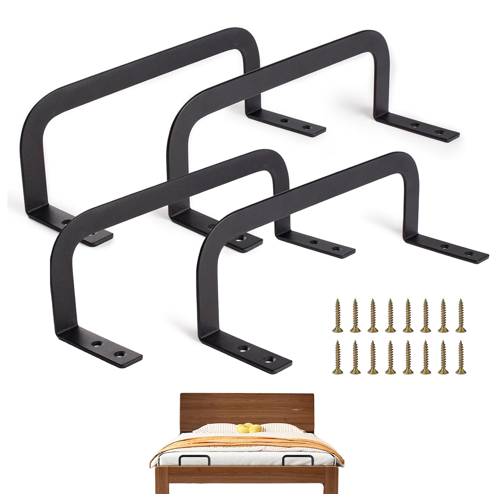 DZHPSRSZ 4Pack Mattress Slide Stopper,Mattress Slide Stopper for Metal Frame,Most Soft Bed Mattresses,Prevent Mattresses from Sliding