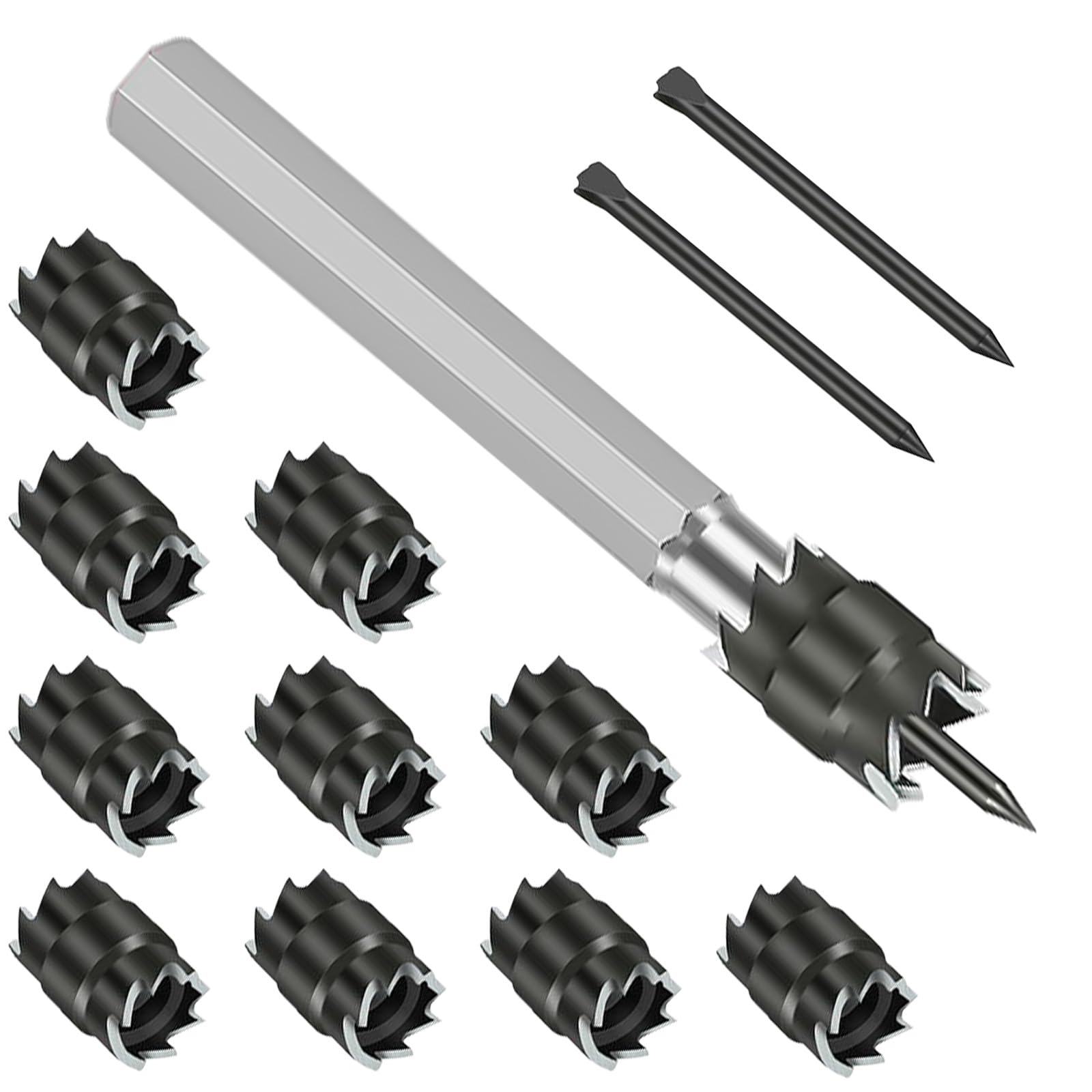 EEEKit 13PCS Rotary Spot Weld Cutter 3/8", HSS Spot Weld Removal Tool, Double Sided Spot-Weld Drill Bits for Automobiles, Drill Bit for Removing Spot-Weld