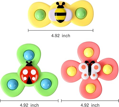 Miniatura 7 de 3 juguetes giratorios con ventosa para niños de 1 a 2 años, juguetes giratorios de 12 a 18 meses, juguetes sensoriales para niños de 1 a 3 años,