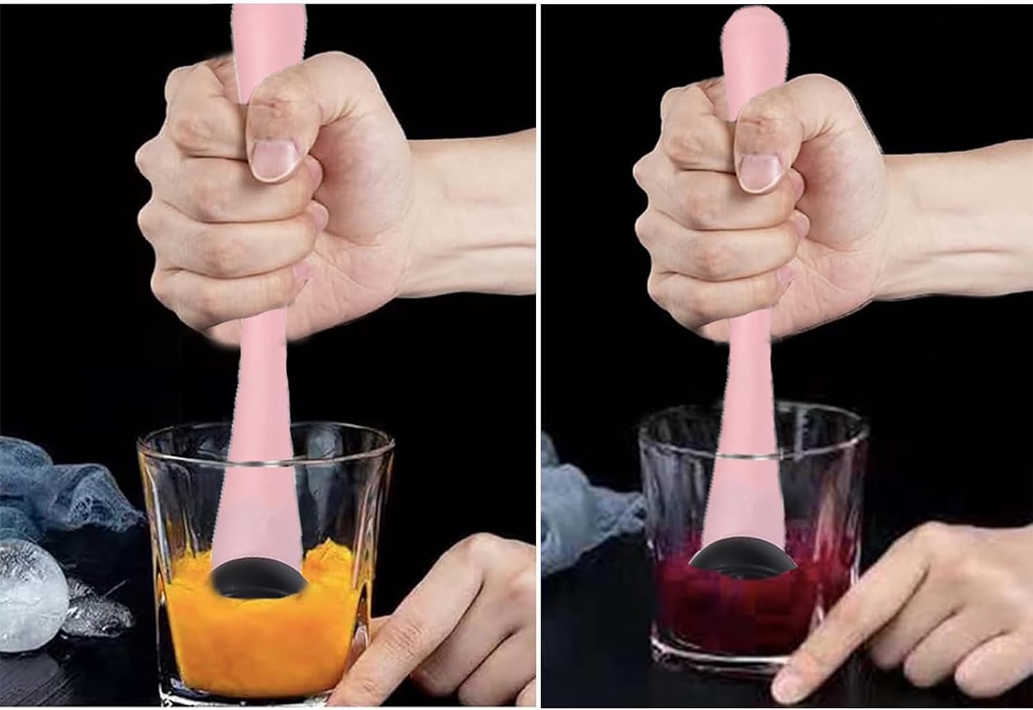 Muddler for Cocktails,Cocktail Muddler with Bar Spoon for Lemonade Drinks