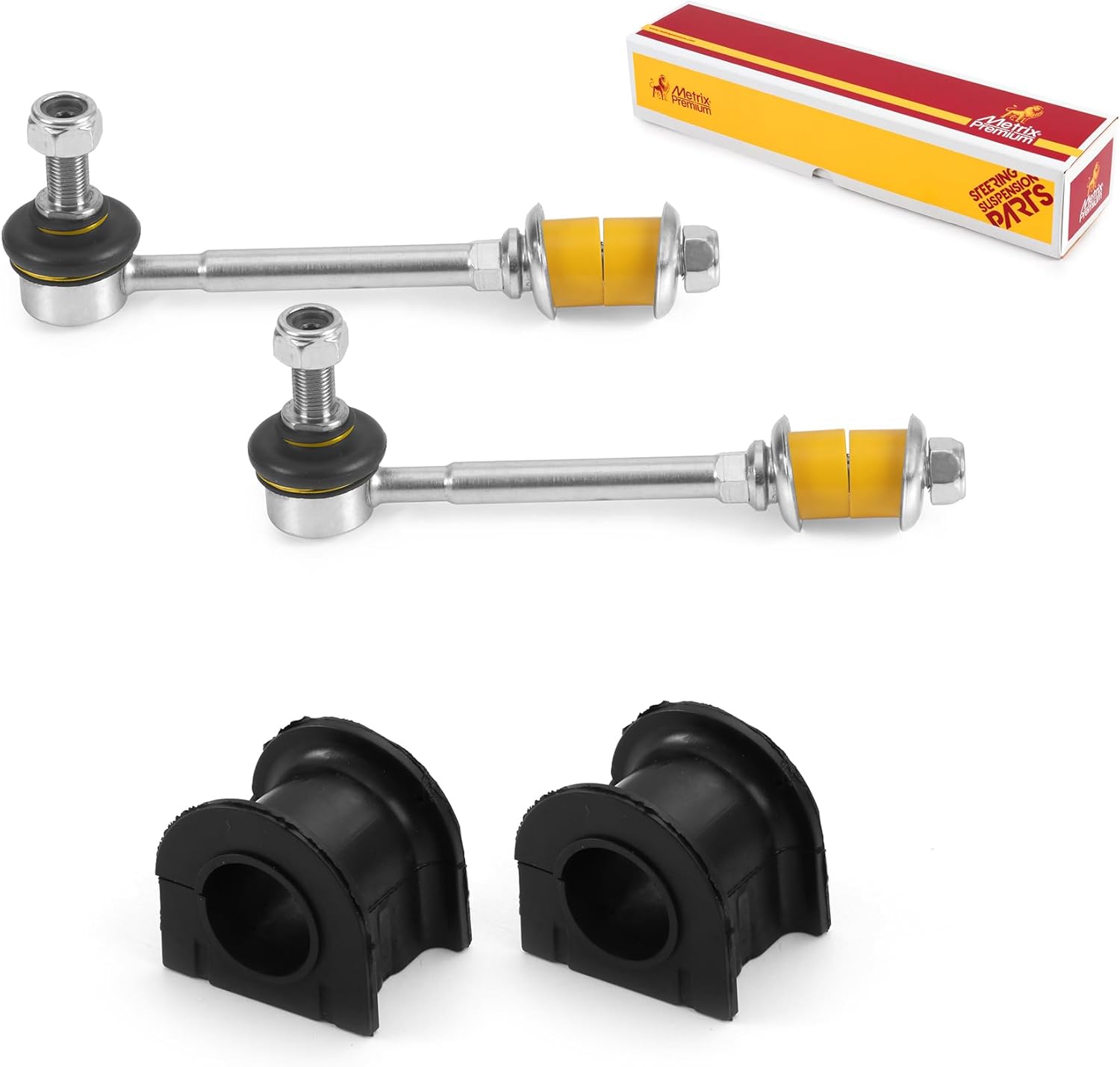 Metrix Premium Chassis Parts - 4 PC L/R Front Sway Bar Stabilizer End Link & Front Stabilizer Bar Bushing Kit GDX Fits 1996-2002 Toyota 4Runner, Replacement K90681, K201875, Made in Europe