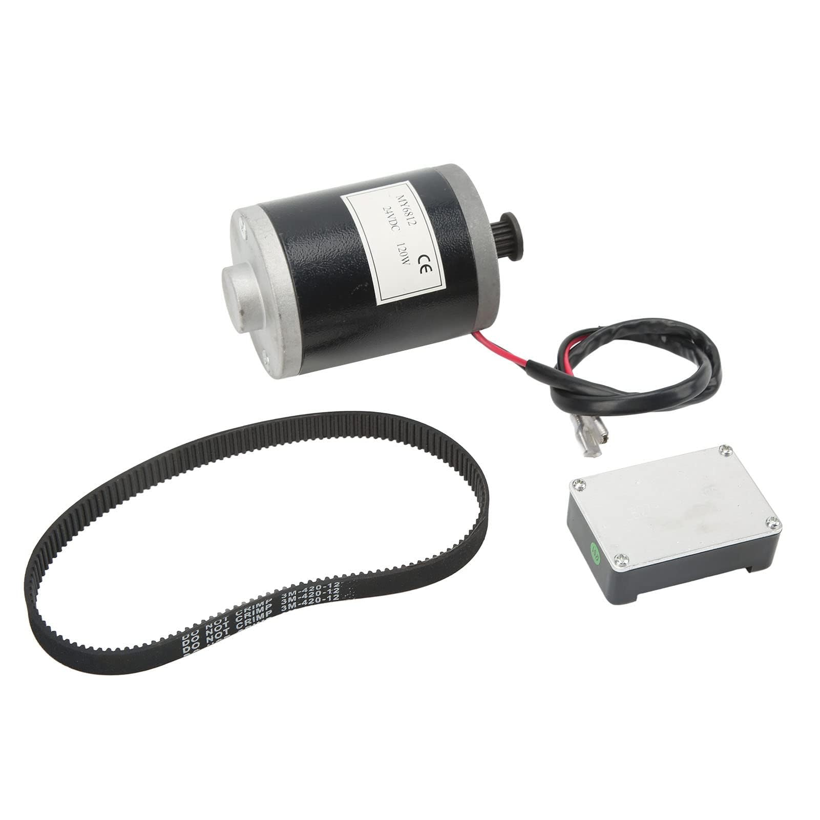 VGEBY Juego de Motor DC Cepillado, Bicicleta Eléctrica 24V 120W MY6812 Motor con Controlador y Correa de Conducción para Motores de Imanes Permanentes Motores Eléctricos