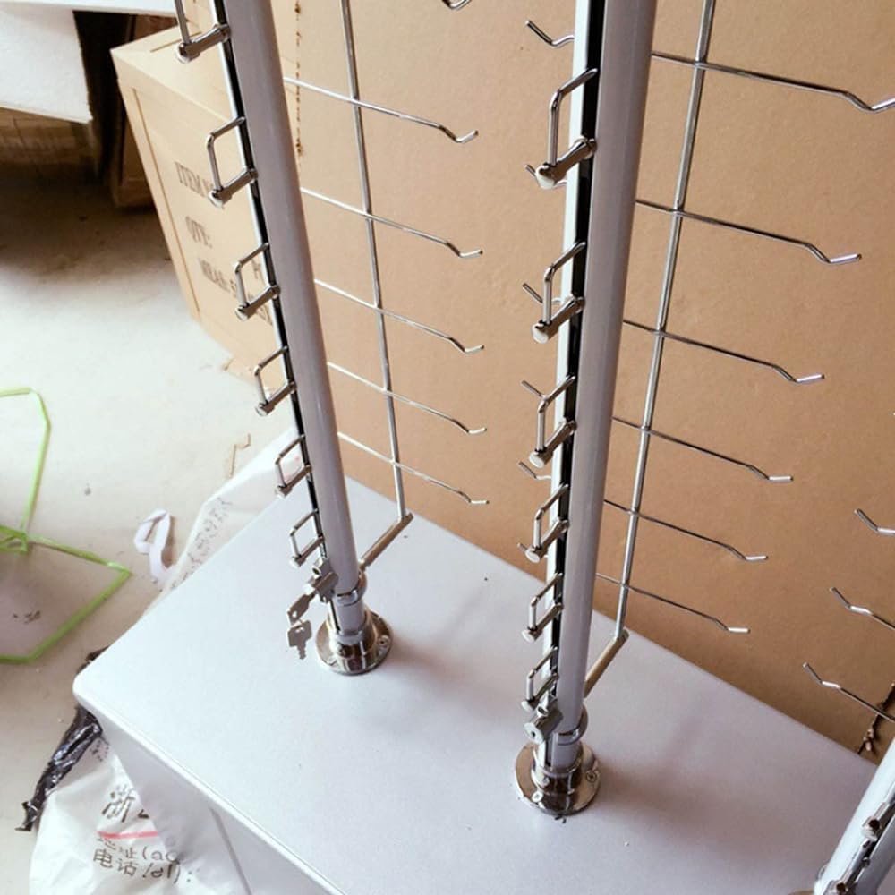 Soporte de pared para gafas con cerradura, organizador de almacenamiento seguro para tiendas ópticas y centros comerciales, diseño decorativo moderno