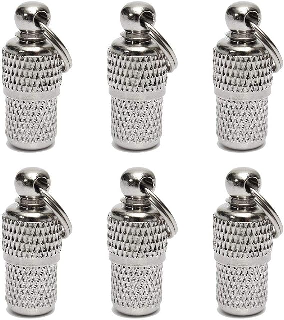 KnR Harmony Pet ID Tube Tag Barrel 6 Pcs Stainless Steel Anti Lost Dog Cat ID Tag Address Name Label for Cat Dog Puppy Collar