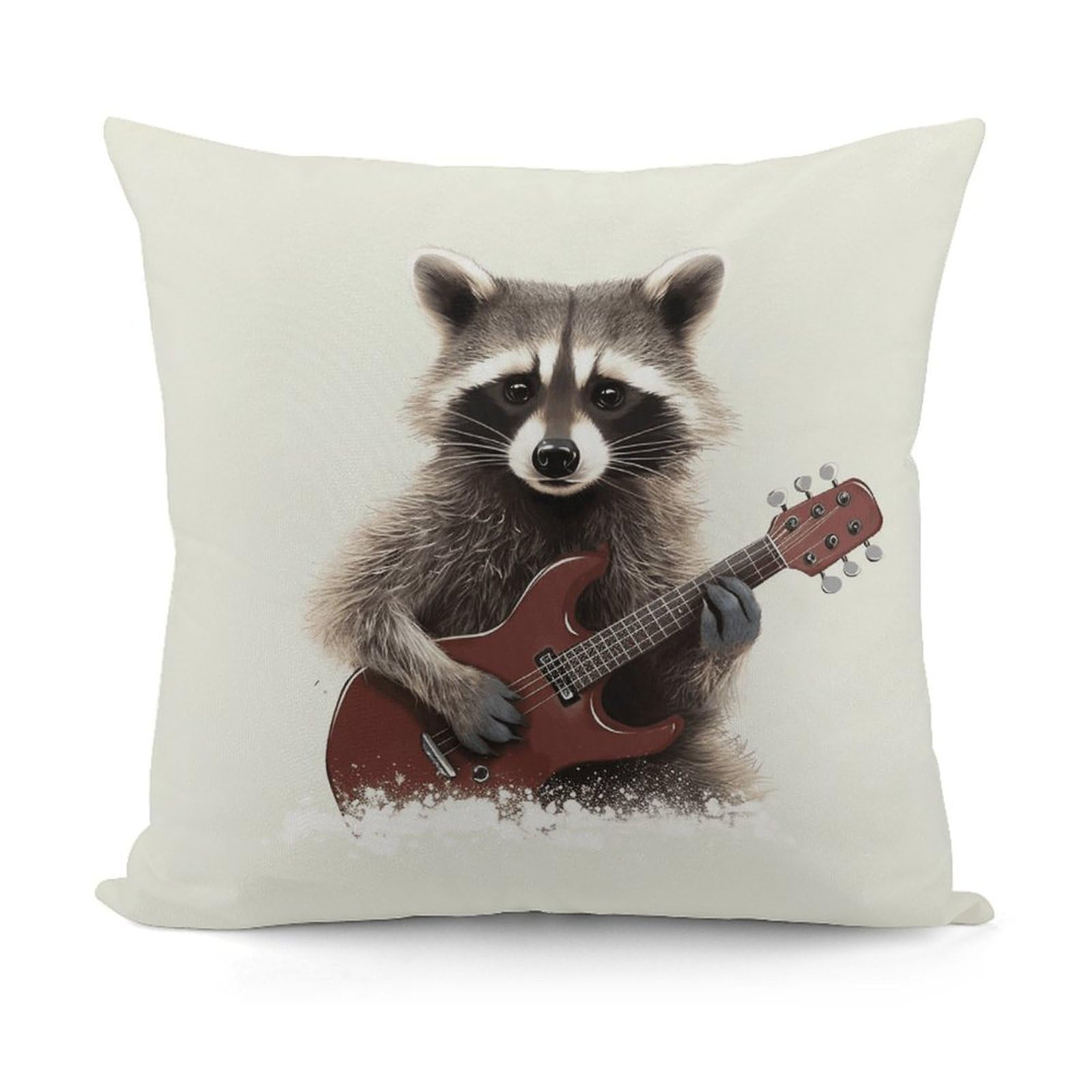 VstaDank Funny Raccoon Throw Pillow Covers Fade-Resistant Plush Pillow Case Cozy Square Cushion Case Removable Pillowcase Exquisite Pillow Shams Soft Pillow Protector 18"x18"