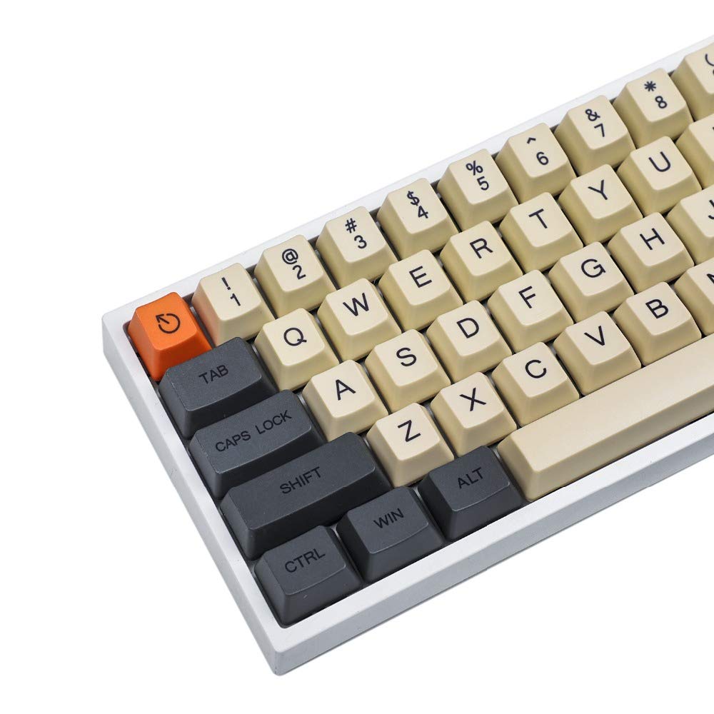 YMDK 61 64 68 ANSI Dye Sub 60% Carbon Custom Keycaps OEM Profile