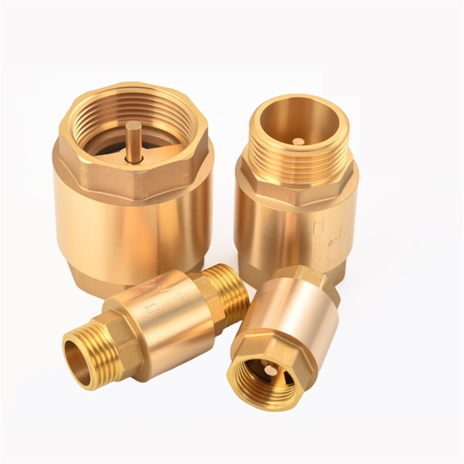 Valvola di ritegno verticale in ottone tipo a sollevamento valvola unidirezionale anti-riflusso valvola di arresto dell’acqua per sistemi idraulici(DN50 2 inch)