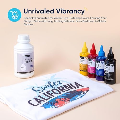 Miniatura 2 de Premium DTF Tinta Blanca 1000ML DTF Kit de conversión de tinta de transferencia, recarga de tinta DTF para Epson ET-8550, L1800, L800, R2400, P400,