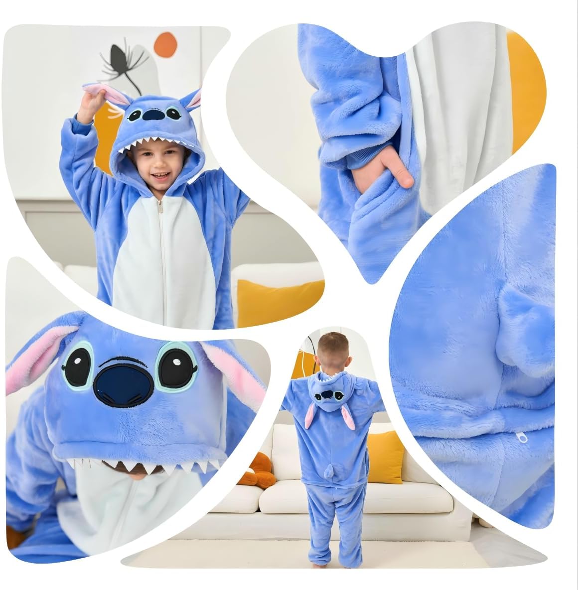 Kids Animal Onesie Pajamas Cosplay Costumes Sleepwear Holloween Costumes for Girls - Image 2