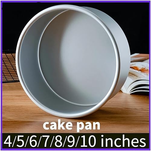Miniatura 4 de Aluminum Alloy Round Chiffon Cake Pan, Solid Bottom Angel Food Oven Big Bread Mold DIY Baking Tool 68 Inch(Non-stick 6 inches)