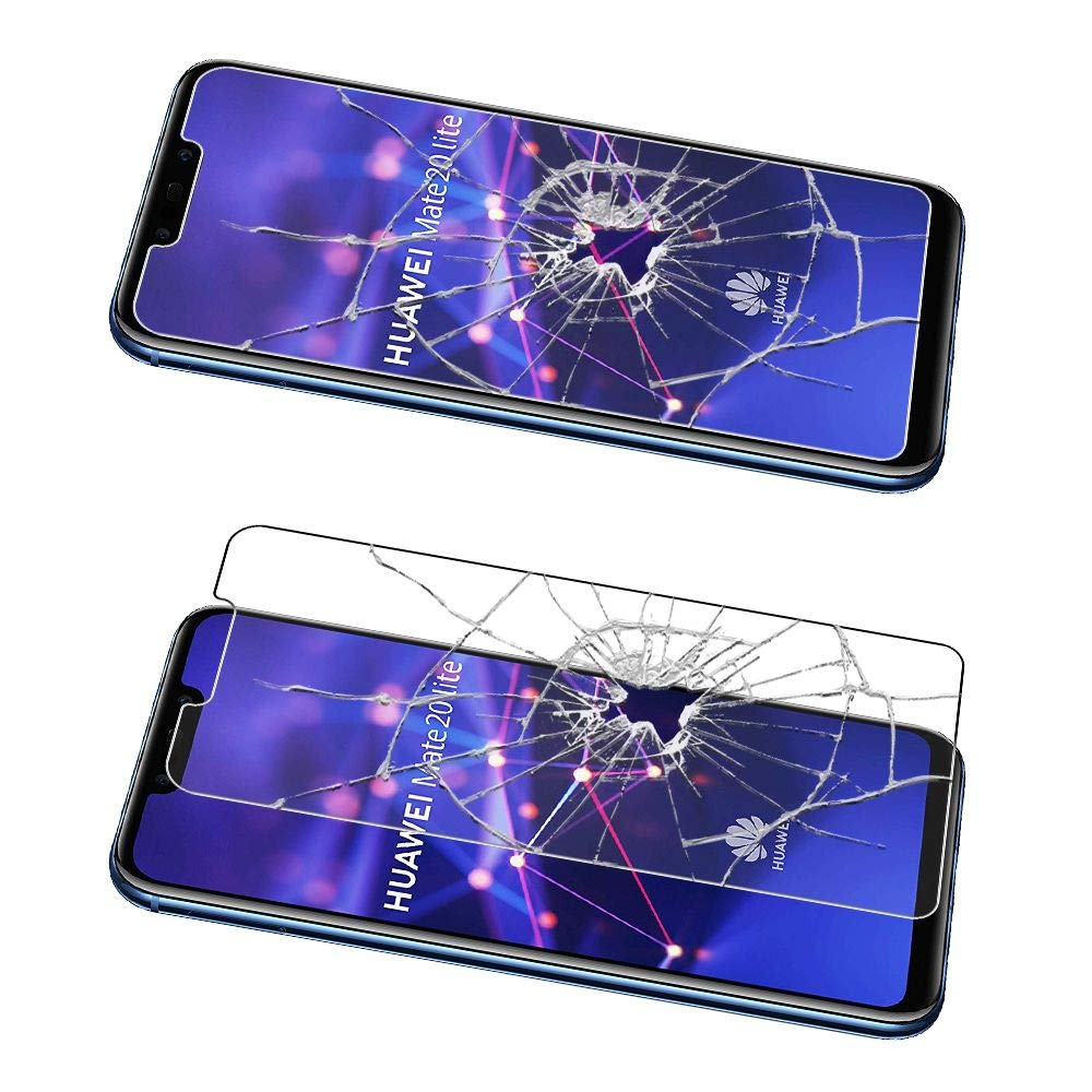 ebestStar - Cover per Huawei Mate 20 Lite (2018), Custodia Libro Protezione Portafoglio, Pelle PU Porta Carte, Nero/Rosso + Vetro Temperato