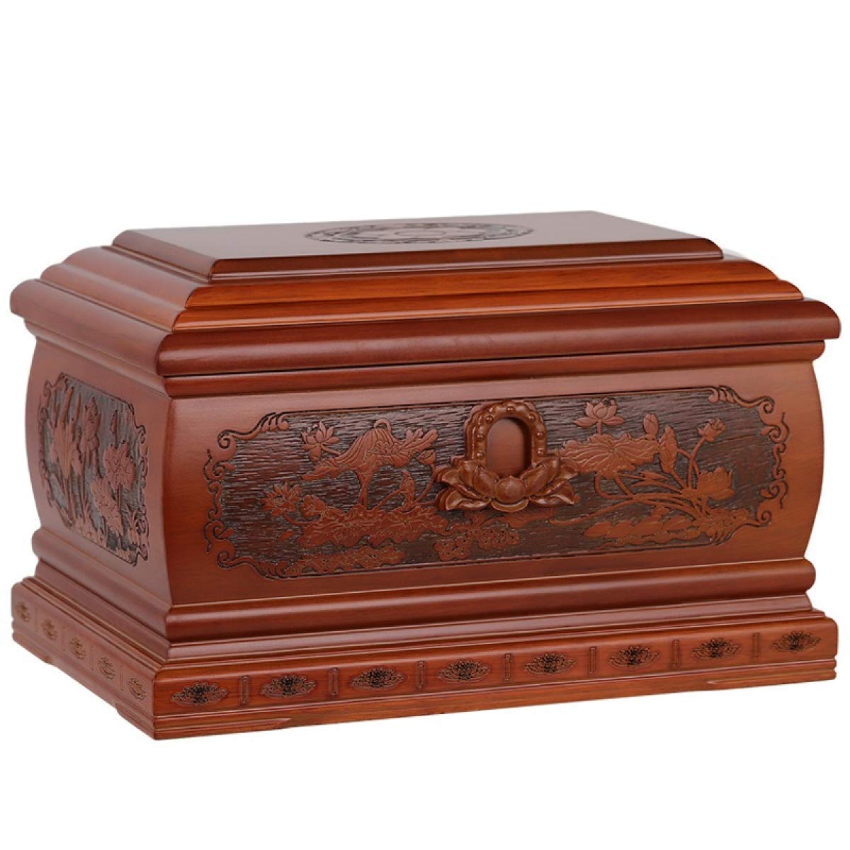 Funeral Solid Wood Upscale Professional Urns Burial-Cremation Urns Moisture-Proof for Adult Ashes for Funeral Honor Your Beloved One with This (Color : Qinglian)