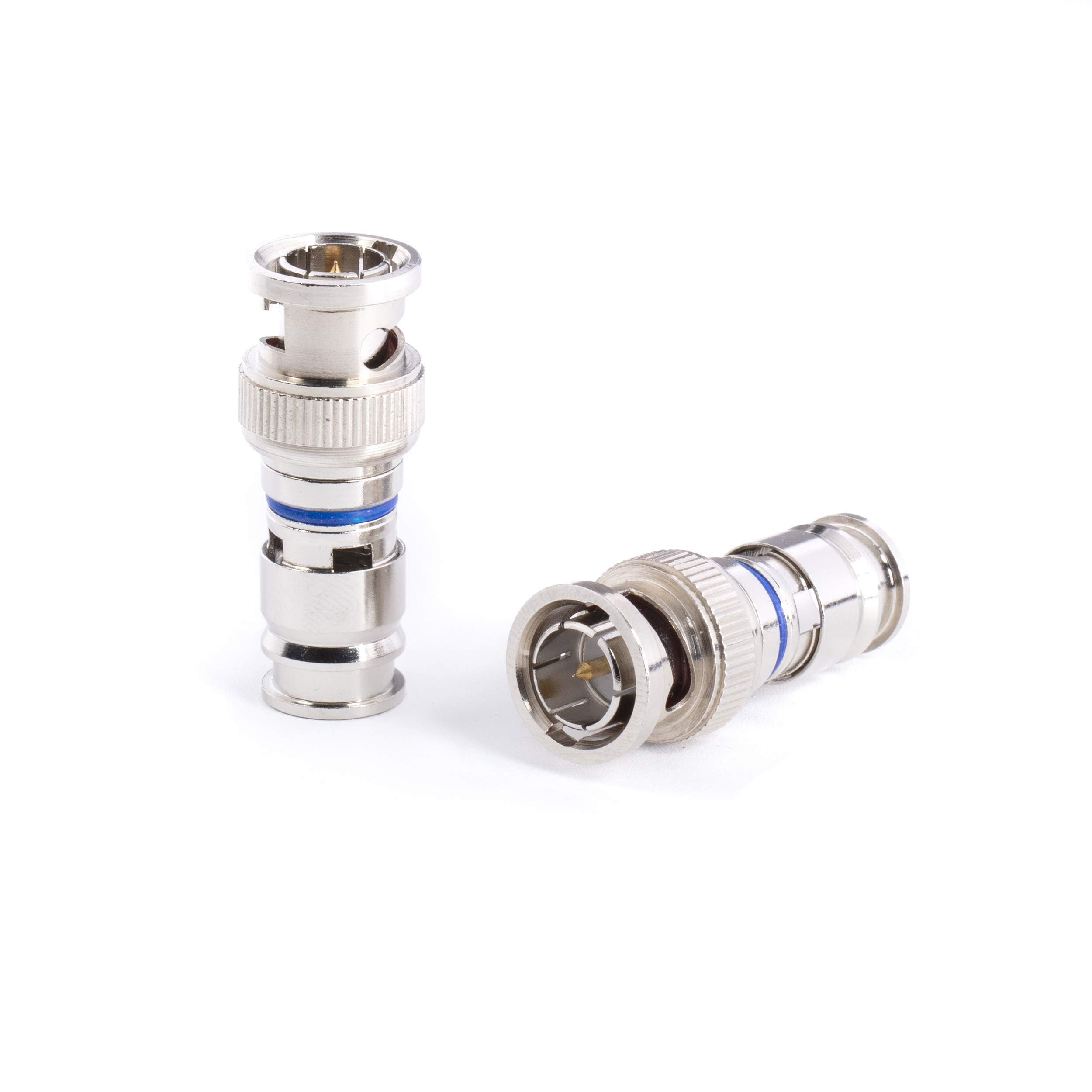 THE CIMPLE CO - Connettore a compressione BNC per cavo coassiale RG59 - Costruzione solida con metalli di alta qualità - Connettori BNC maschio per CCTV, SDI, HD-SDI, Siamese, telecamera di sicurezza