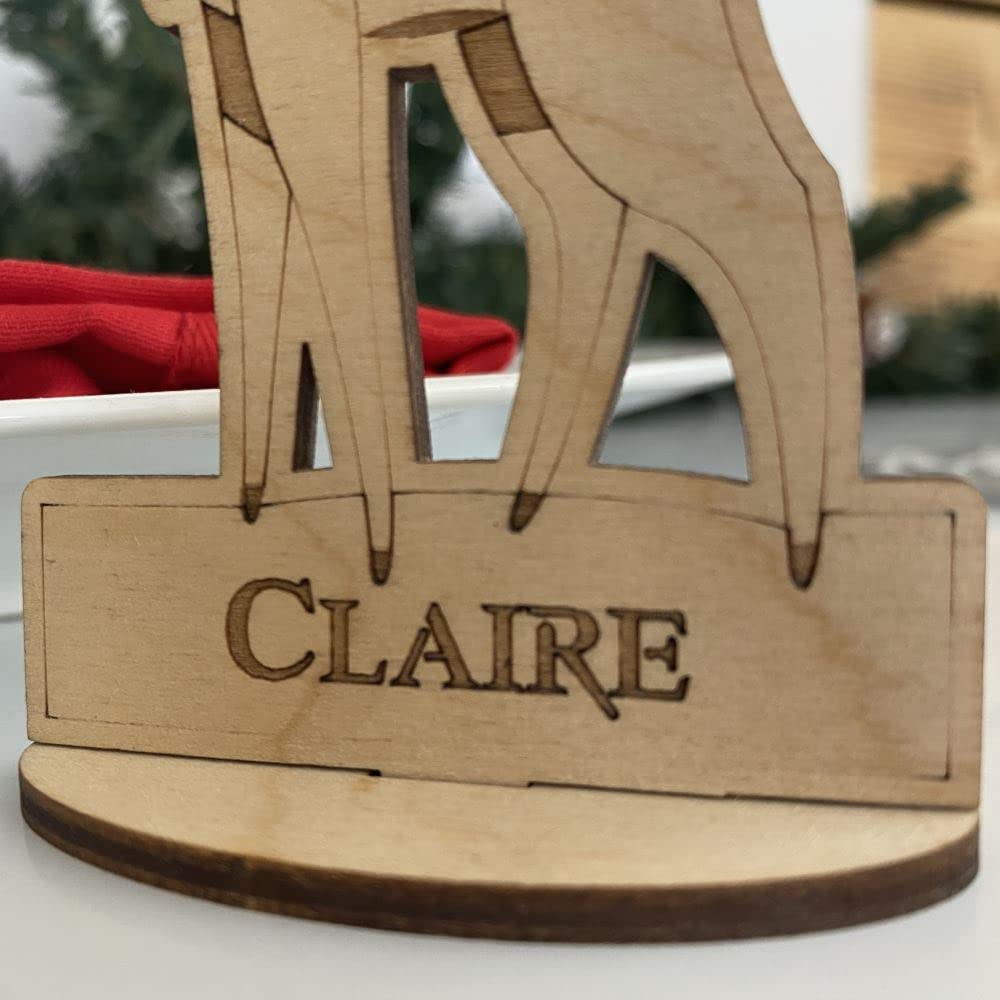 12 Rennes De Noël Autoportants En Bois - Marque-Places Festifs 3D Avec Marqueur Noir - Décoration Table