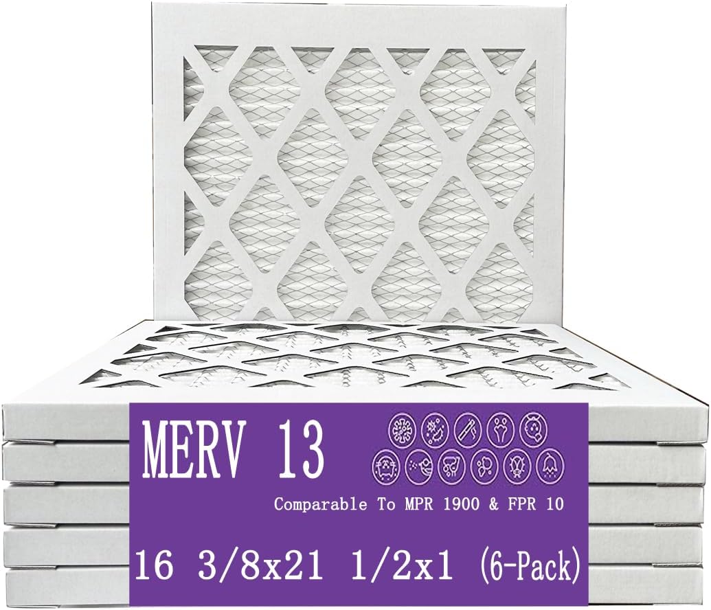 Filterbuy 16x16x1 MERV 13 Health Defense, Pleated HVAC AC Furnace Air Filters (3-pack - View #6