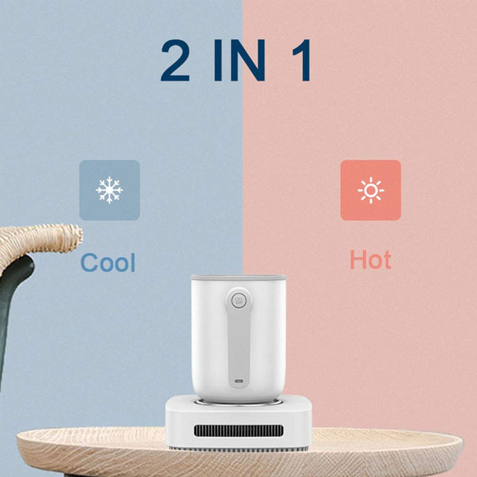 Tazza Refrigerante Rapida Per Bevande, 450ml Raffreddatore Portatile Smart Dispositivo Congelamento Rapido, Tempo Regolabile & Controllo Temperatura 8-55°c, Raffreddatore Elettronico Bottiglia