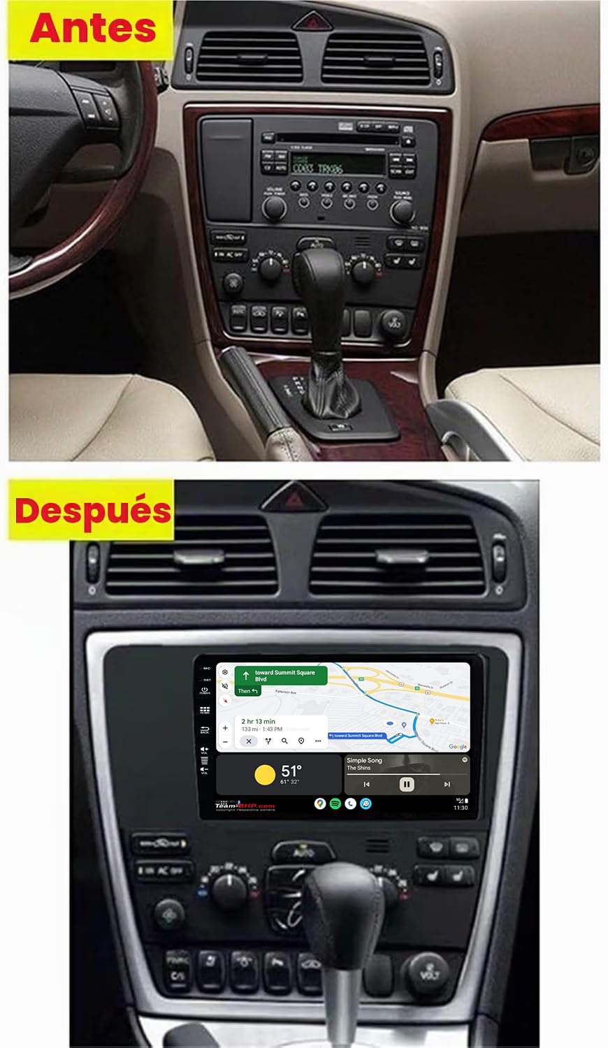 Kec 9" [6G+128G] Android 16 Autoradio pour Volvo XC70 V70 S60 2004-2009 avec sans Fil Carplay Android Auto | DSP | Mirror Link | 8-Core IPS Écran Tactile Bluetooth 5.0 GPS Navi WiFi FM