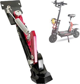 Scooter Kickstand Bracket Mounting Hole Spacing 2.16in Adjustable Scooter Kickstand - Aluminum Side Stand Replacement for V5 V7 11" Scooters, Compatible with Teewing X5, Yume, Nanrobot red-2.16in