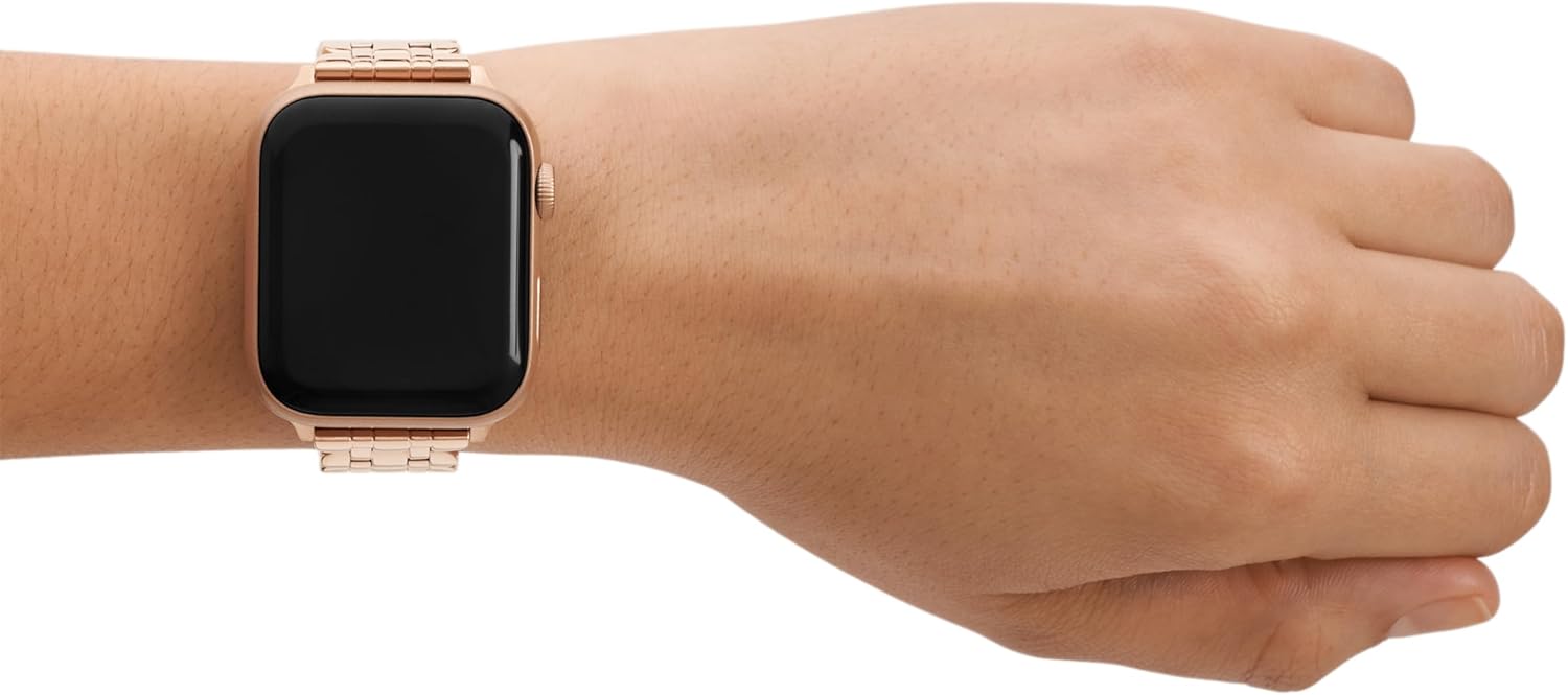 Kate Spade New York Designer Interchangeable Stainless Steel Band Compatible with Your 38/40/41mm Apple Watch Series 9/8/7/6/5/4/3/2/1/SE