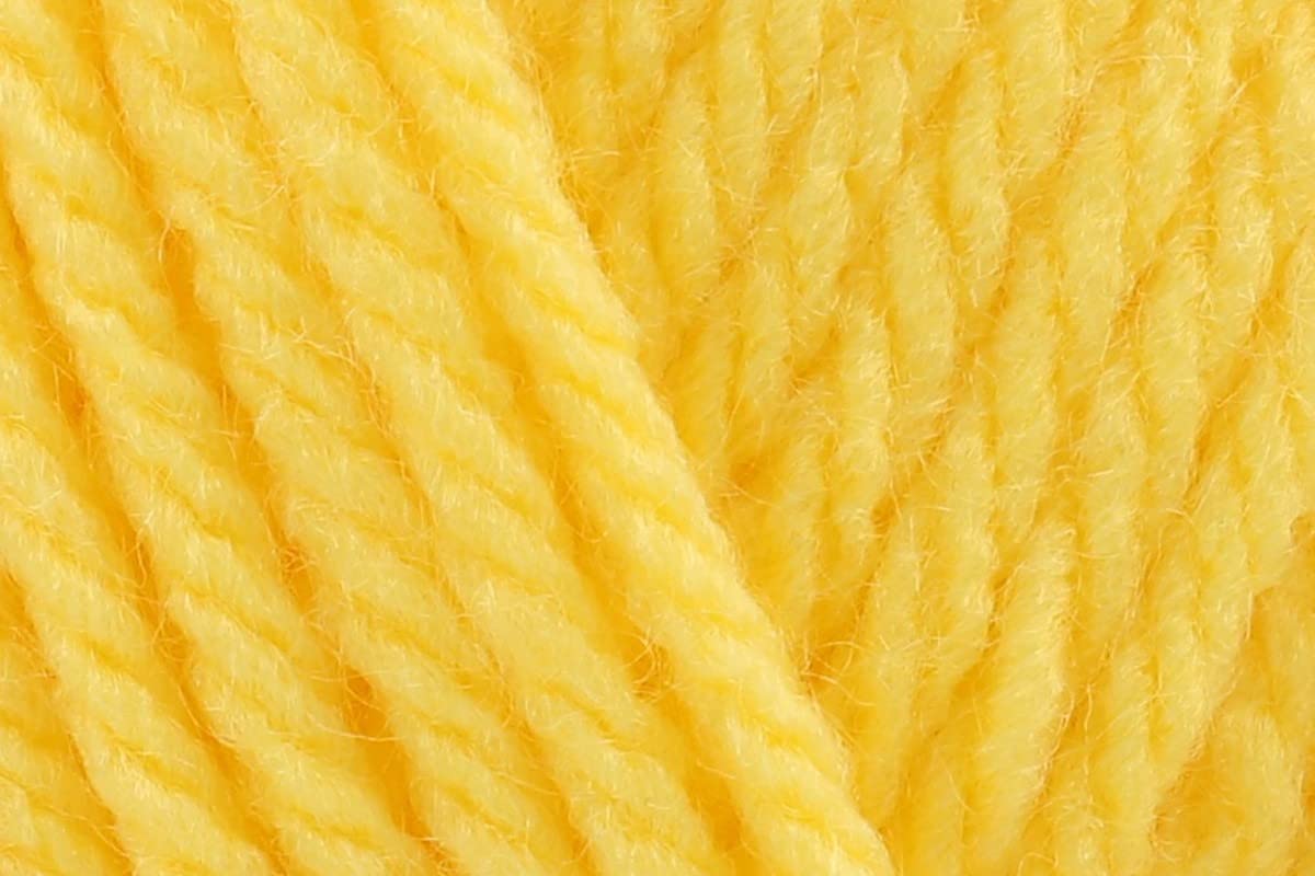 Sirdar Hayfield Bonus Chunky Crochet Yarn, 100% Acrylic Soft Knitting Wool for Cardigans, Jumpers, Sweaters, Ponchos and Capes - 100g Balls - Bright Lemon (819) - Pack of 5