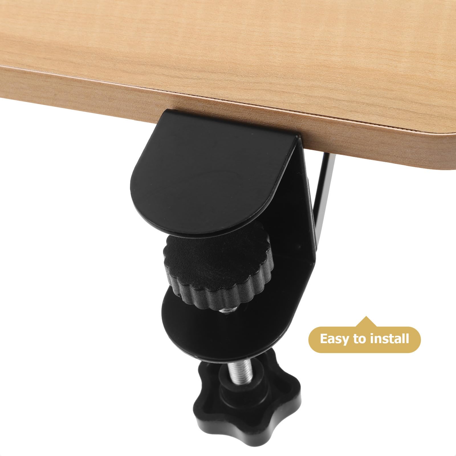 NUOBESTY Vassoio estensibile per scrivania: vassoio ergonomico per mouse - ripiano di estensione per scrivania - bracciolo estensibile per postazione di lavoro, accessori per ufficio domestico