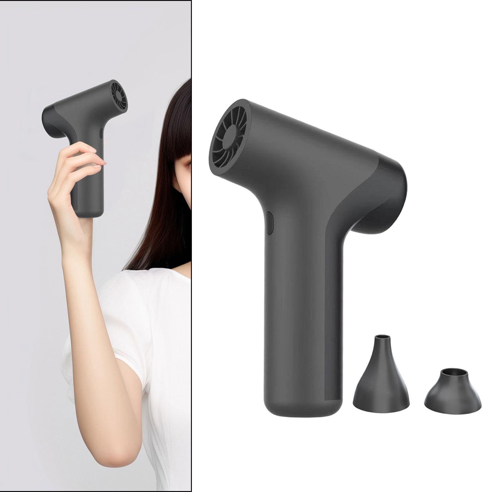 Secador de Pelo de Viaje, Secador de Pelo Profesional, Potente, Inalámbrico, para Hotel, Hogar, Arte, Pintura Y Exteriores, NEGRO