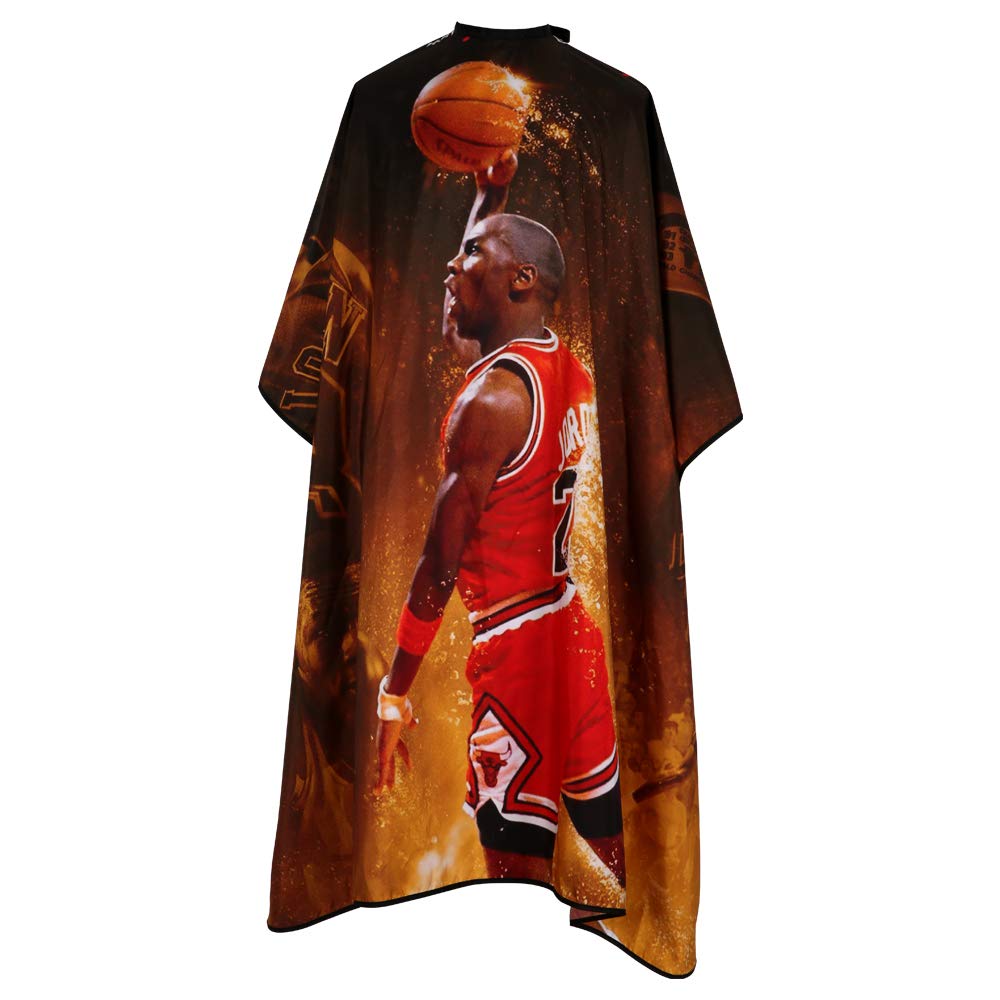 Capa de peluquería para hombres, resistente al agua, capa de salón profesional con cierre a presión, capa de peluquería de peluquería, tamaño: 165 x 147 cm(oro claro)