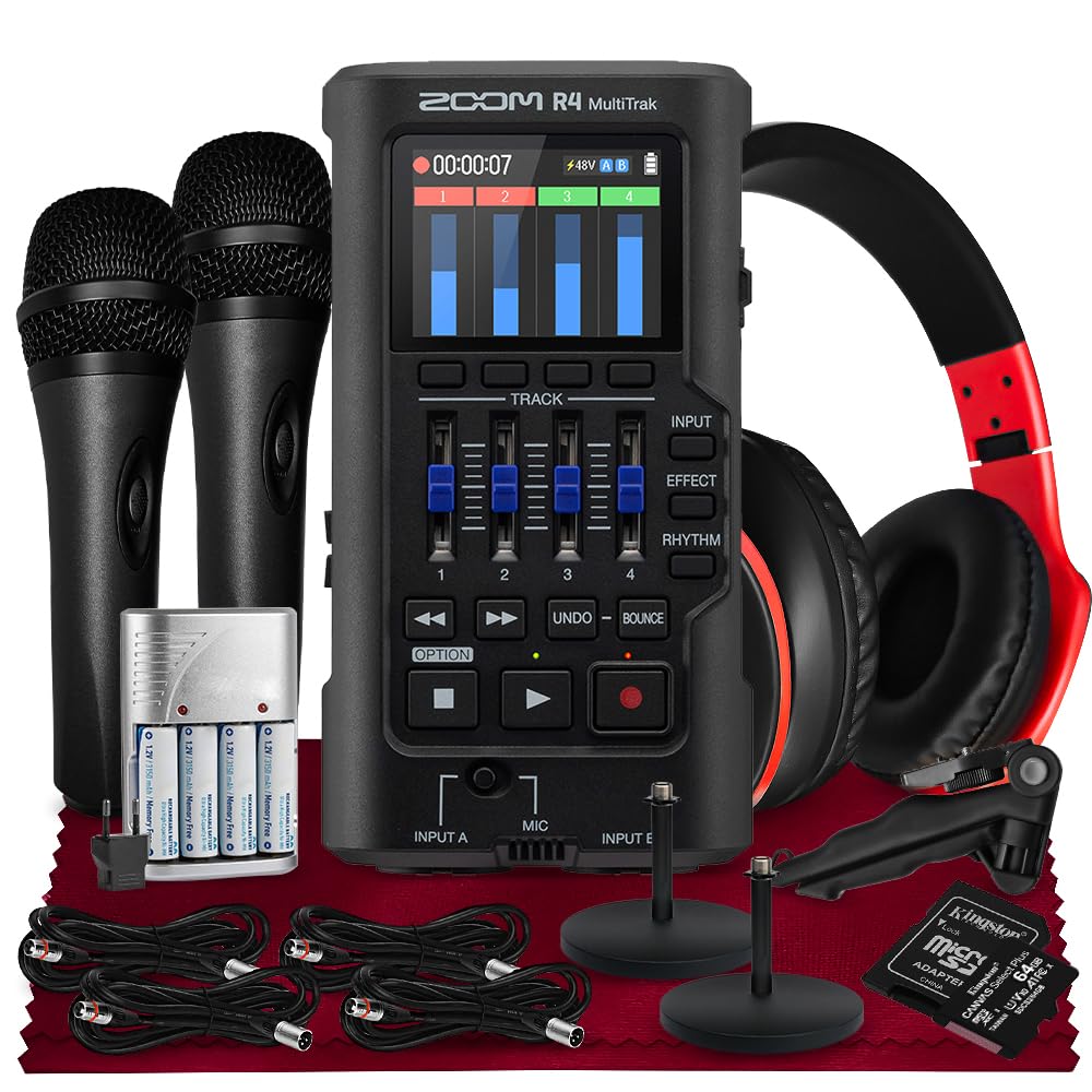 リヤドロ Amazon.com: Zoom R4 Multitrak, 32-Bit Float Recorder, 4-Track