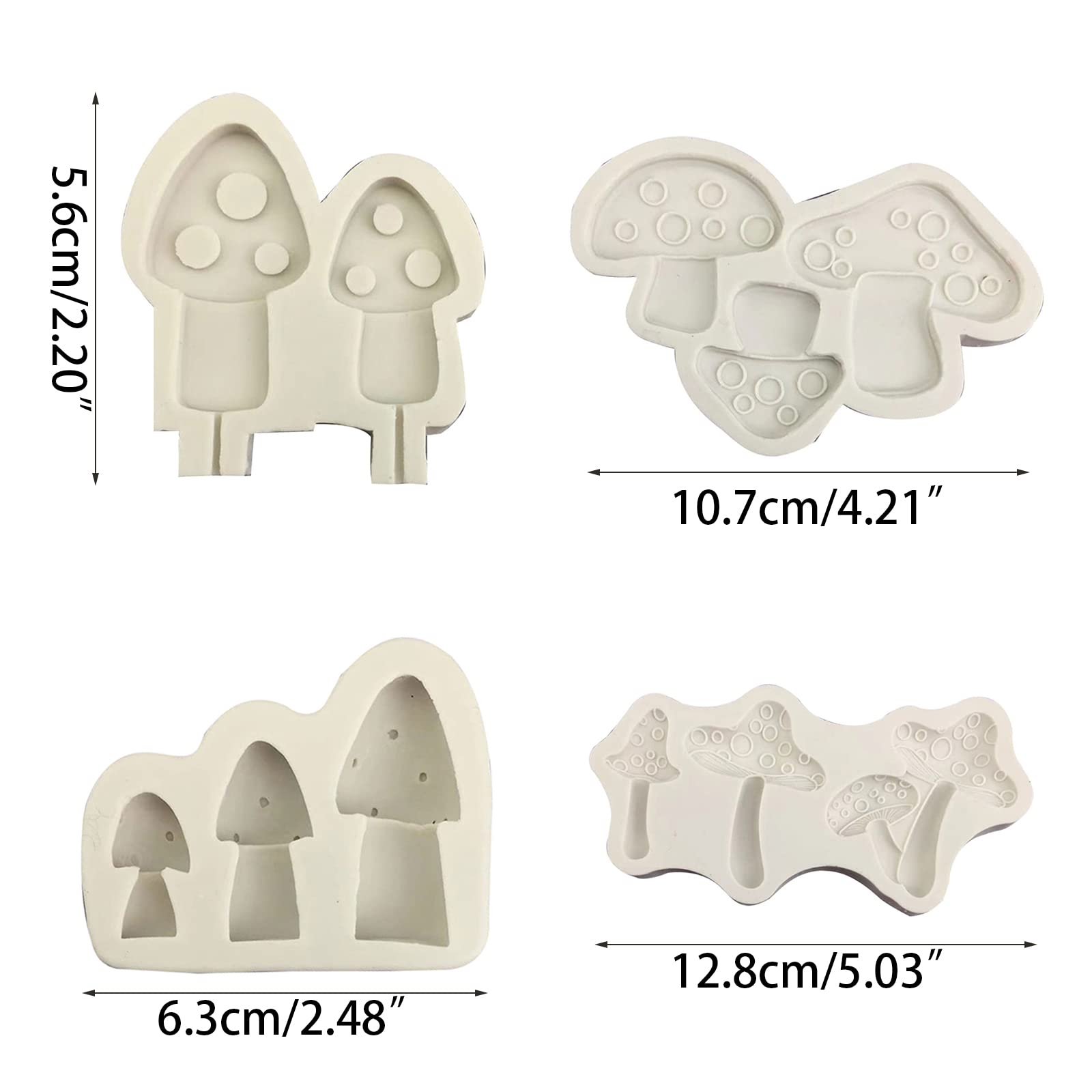 Sijiangmold Stampi in silicone a forma di fungo, a forma di
