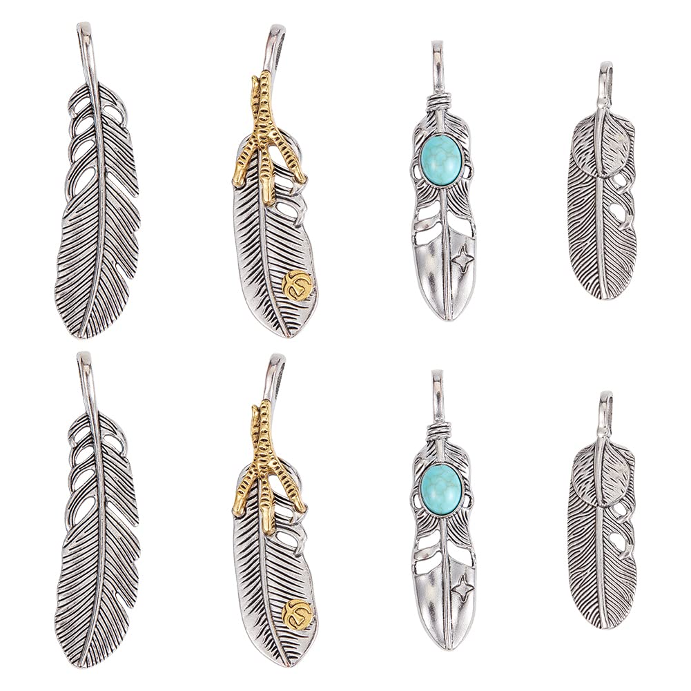 アクセサリー feather21&19chain with Turquoise アクセサリー feather21&19chain with Turquoise Turquoise-Feather-