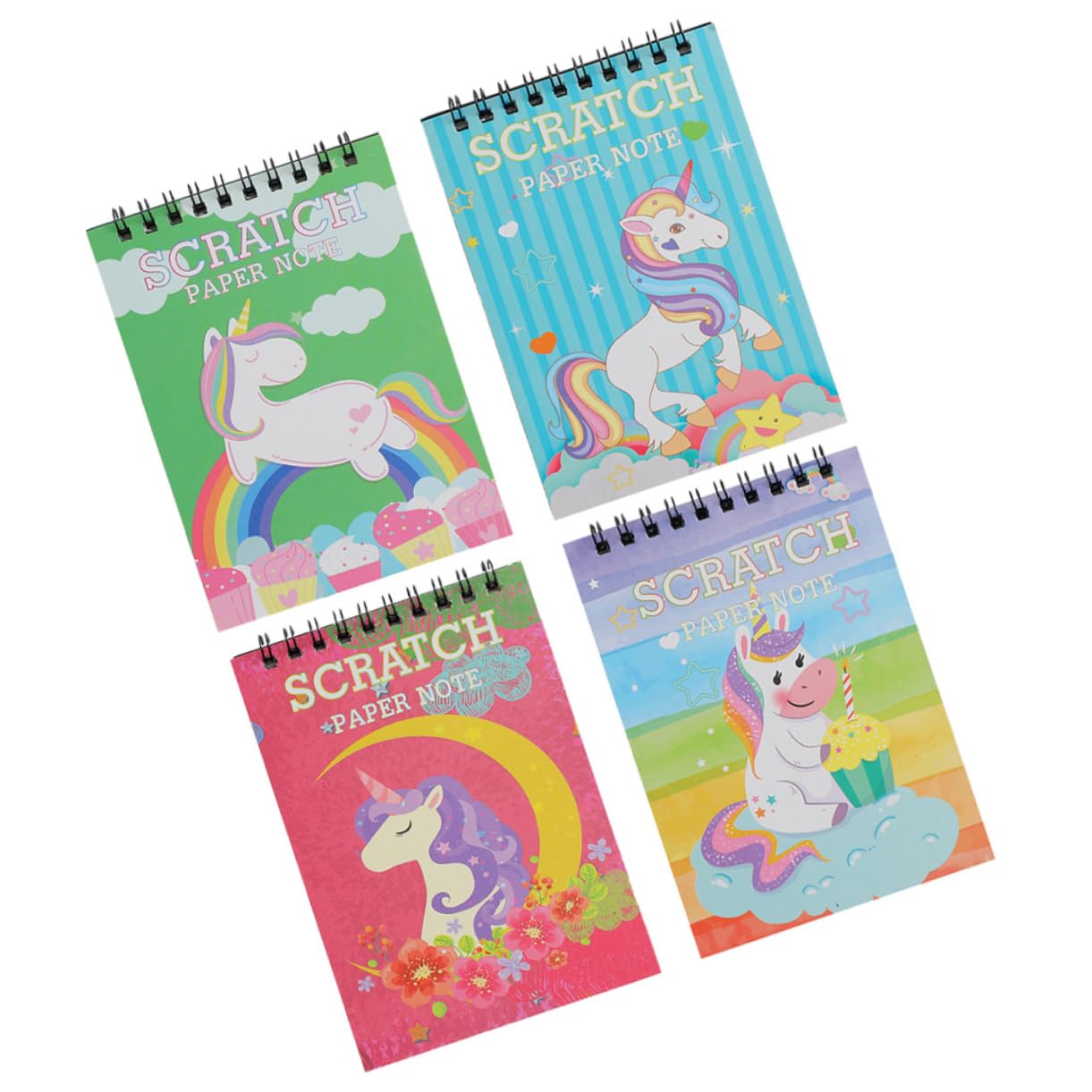 Operitacx 5 Sätze Spulen Kratz Zeichenbuch Cartoon Tragbares Taschen Zeichenbuch Kindergarten DIY Kleines Buch Rubbelkarten Für Kinderspielzeug Kinderspielzeug Buntes 4 Stück * 5