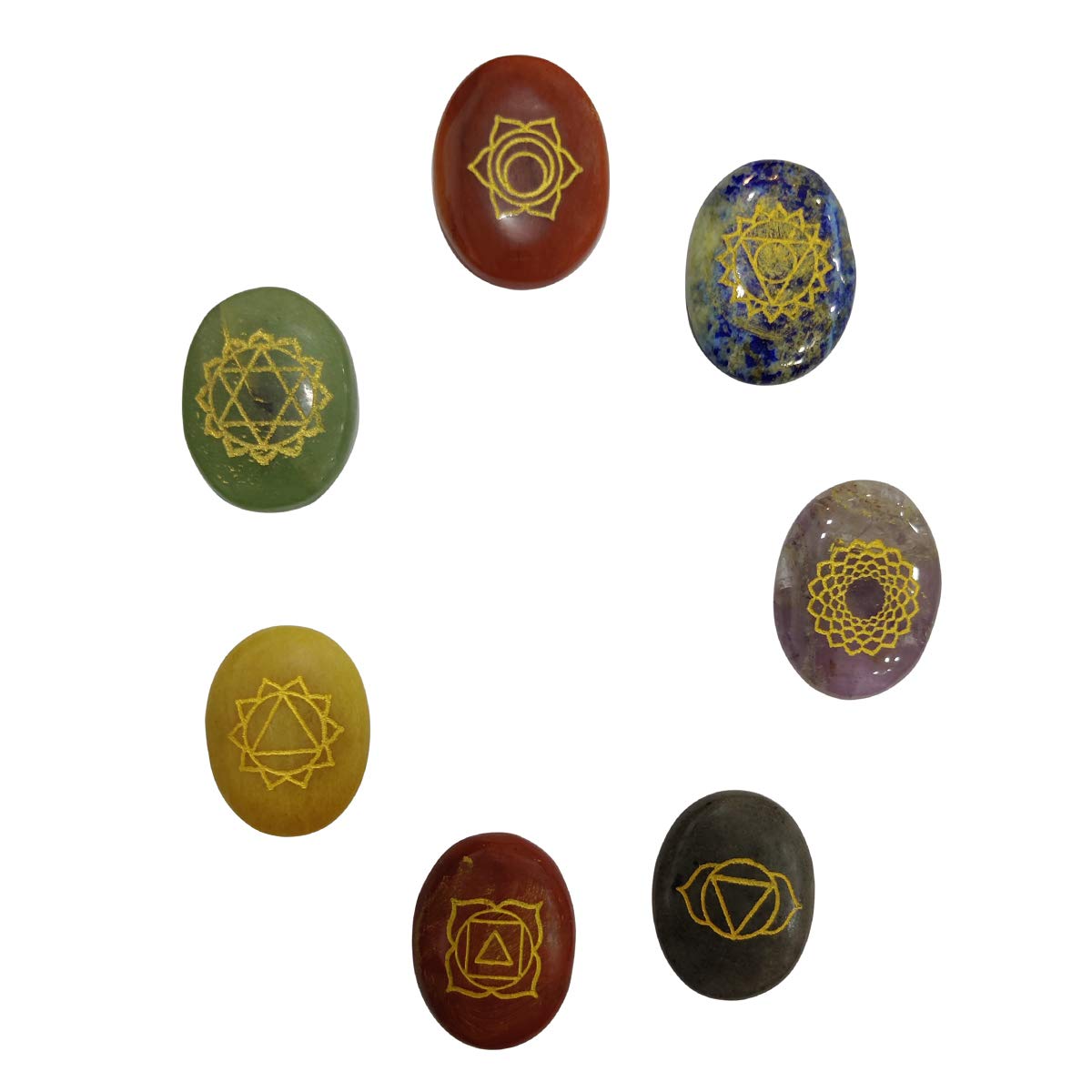 Shubhanjali�Seven Chakra Set,Engraved Oval Shaped 7 Chakra Stone,Palm Stones,7 Chakra Engraved Reiki Oval Set,Natural Engraved Stones Reiki Healing Yoga Meditation Palm Therapy Set (Multi-Color) (B08HSB2GGY) Amazon Price History, Amazon Price Tracker