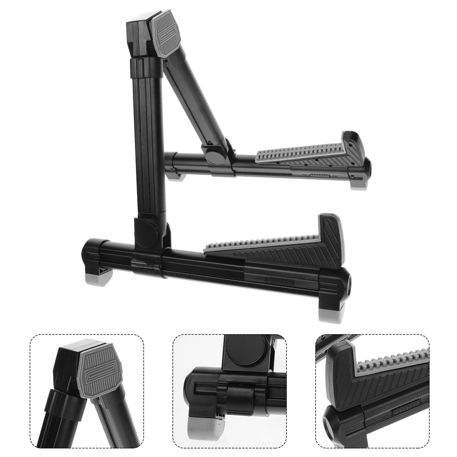 DECHOUS Supporto Pieghevole per Chitarra e Basso Multifunzionale, Base Stabile, Materiale Robusto, Adatto per Chitarra Acustica, Elettrica e Ukulele, Facile da Trasportare e Installare