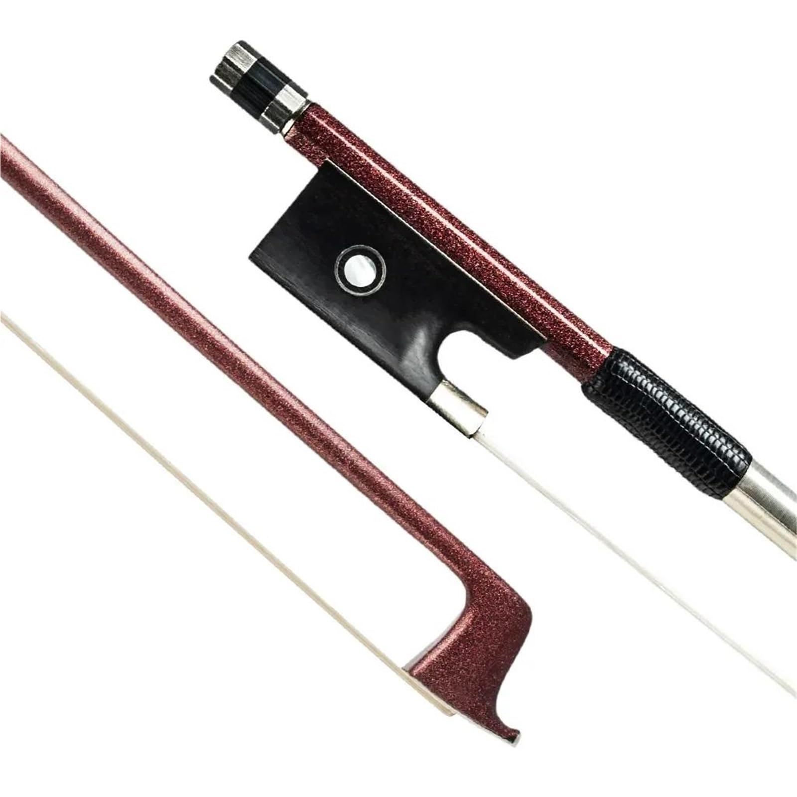 Musikliebhaber Geigenbogen 4/4 Violinbogen Kohlefaser Ebenholz Frosch Braune Farbe Professionelle Leistung Schnelle Reaktion