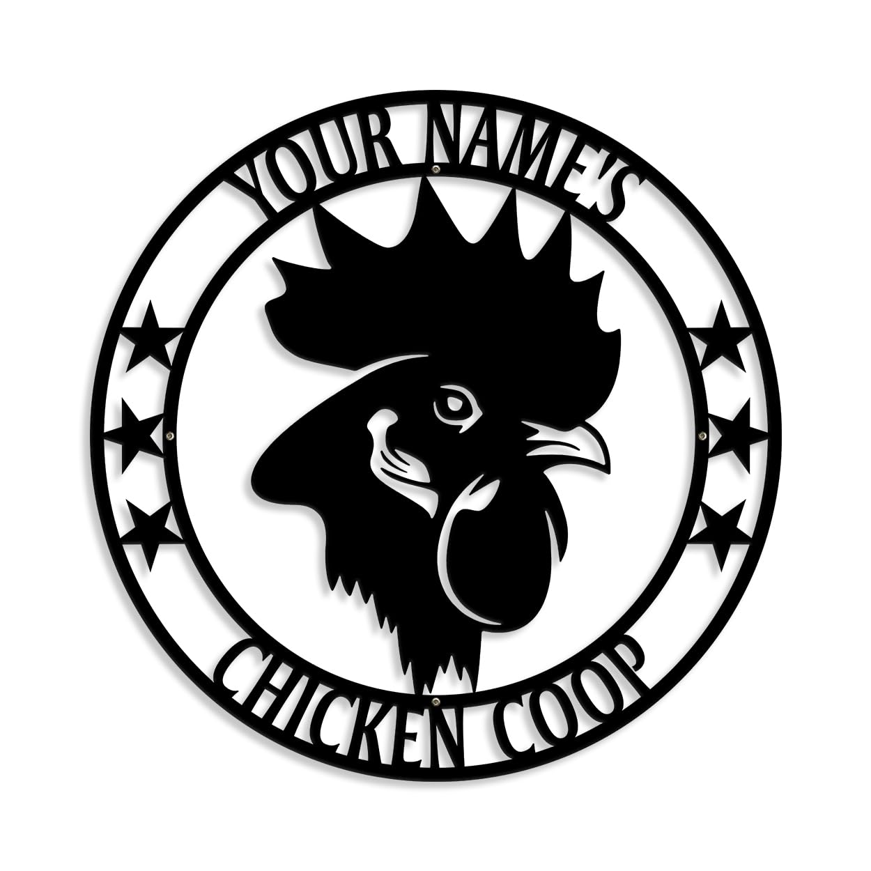 WODORO Custom Vintage Chicken Coop Metal Tin Sign with LED Neon Lights Decor, Personalized Hen House Fluffy Butt Hut, Funny Chicken Sign Outdoor, Chick Inn Farmhouse Farm Sign (12 w/o LED)