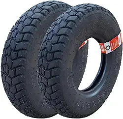 Kit 2 Pneus Carrinho Balão 400x8 4X8 Para Carga Carretinha 6 LONAS