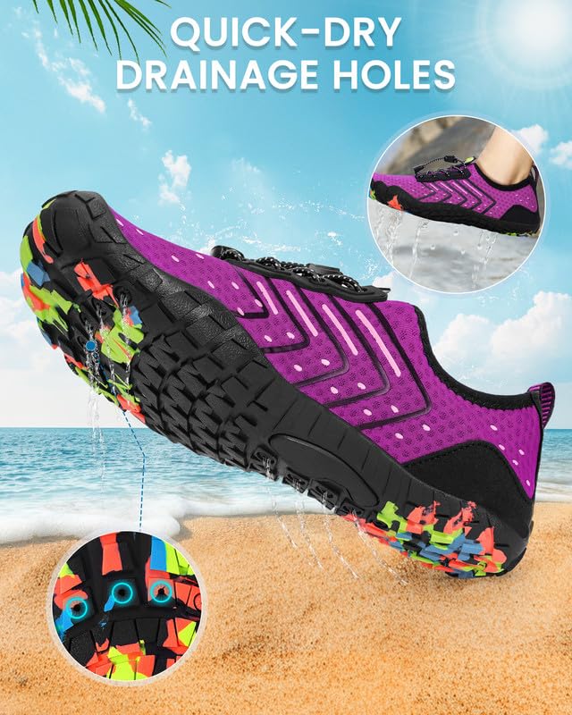Image of Water Shoes for Women Men Quick-Dry Barefoot Shoes Breathable Aqua Socks for Swim Beach River Pool Lake Hiking Surfing Kayaking