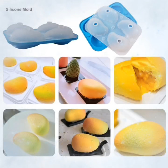 Molde de silicón 3D para hornear forma mango miniatura 7