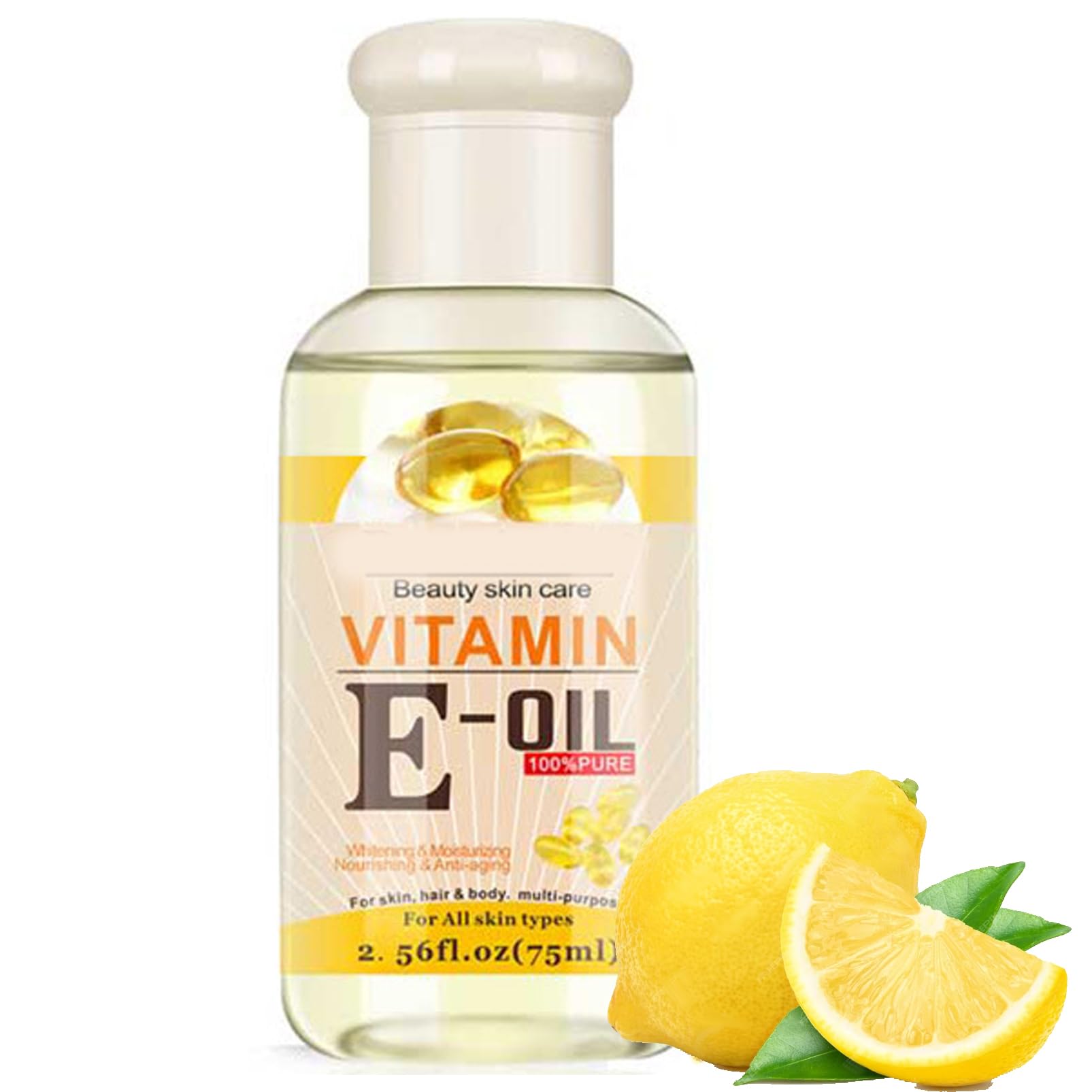 Vitamin E Skin Oil,Anti Aging Face Oil and Serum,Face Massage Vitamin E Body Essence for Dry Skin,Antioxidant & Relieve Itchy,Hydrating Body Moisturiser-Gentle Massage Body-75ML