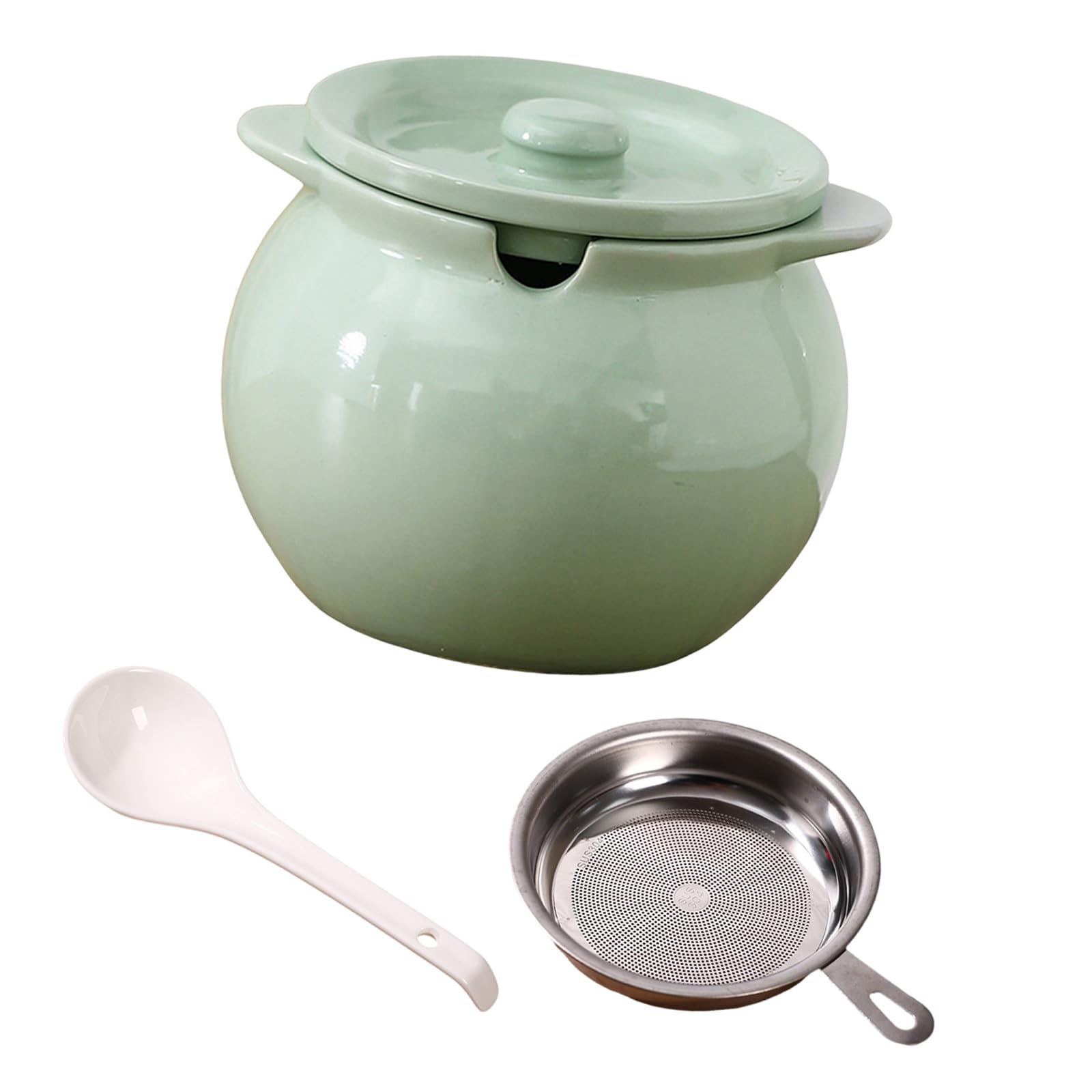 yanzunlrn Oil Pot with Tight Seal Pour Spout Bacons Grease Container Countertop Decor Food Grade Earthenware Oil Container