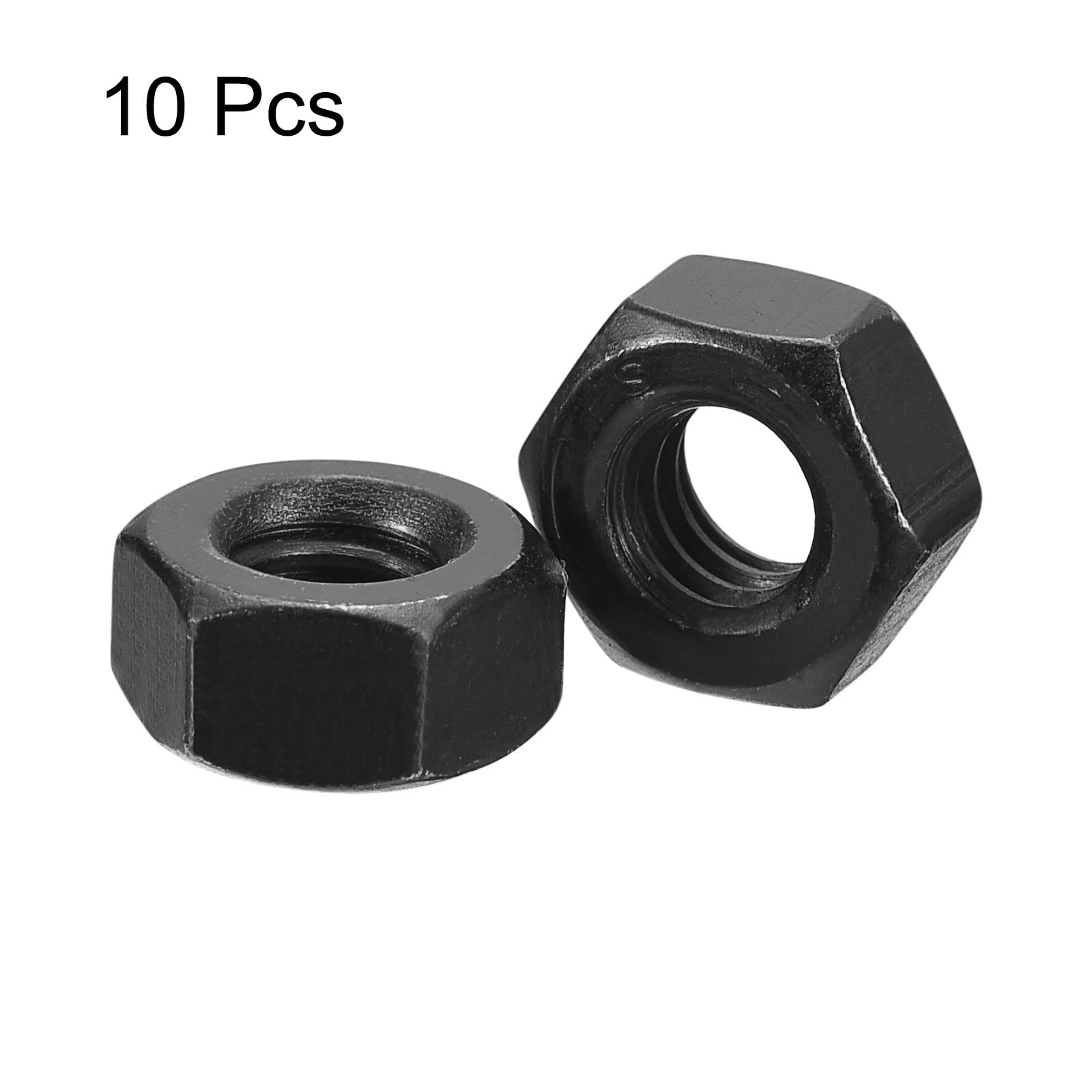 QUARKZMAN 1/4-20 Esagonale Dadi Carbonio Acciaio Grado 8.8 Ossido Nero Esagono Dado per Vite Bullone 10pz
