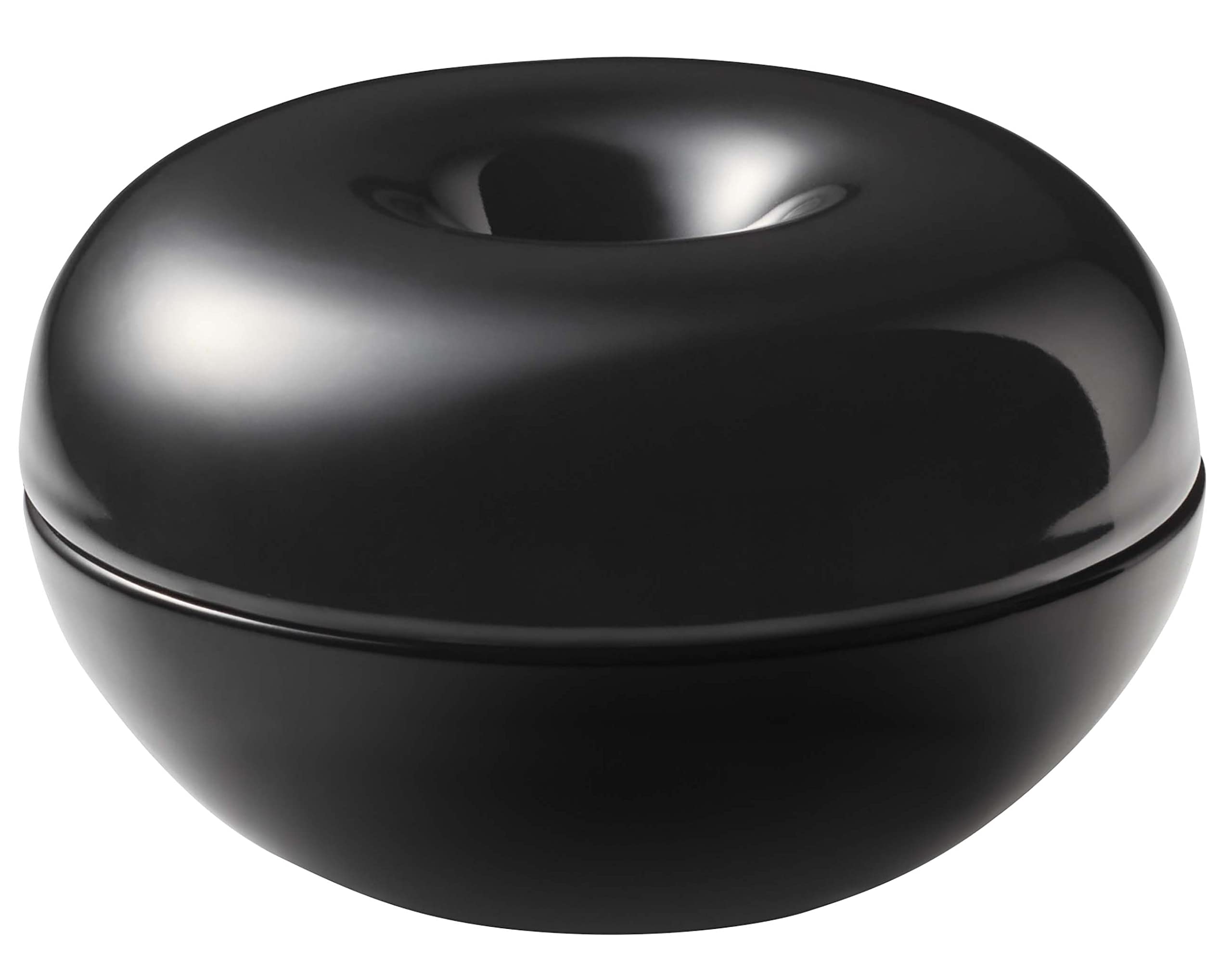 Yamazaki 5741 TOWER Ceramic Air Freshener Bowl, black, Ceramic, Minimalist, 9.5 x 9.5 x 6 cm