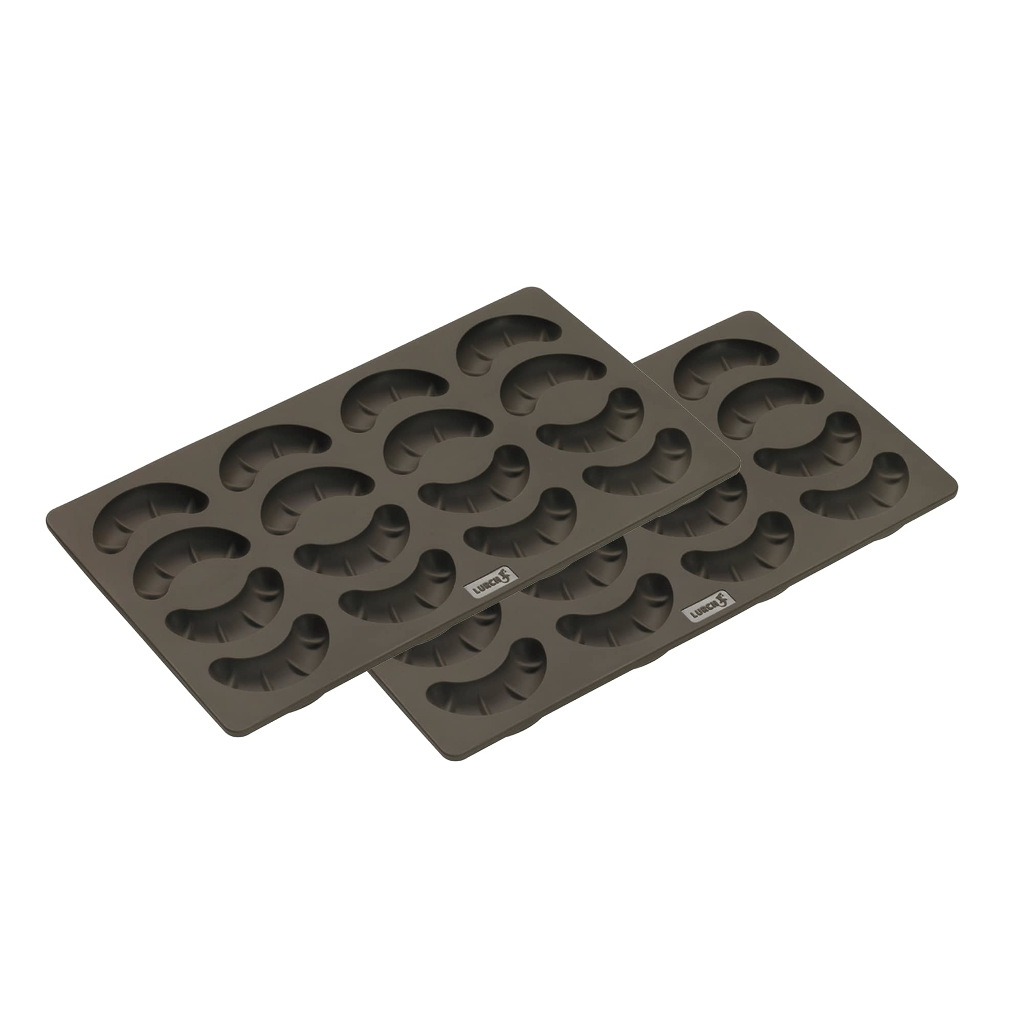 Lurch 565015 FlexiForm Kipferl Set of 2/2 Baking Moulds for 16 Dippers, 100% BPA-Free Platinum Silicone
