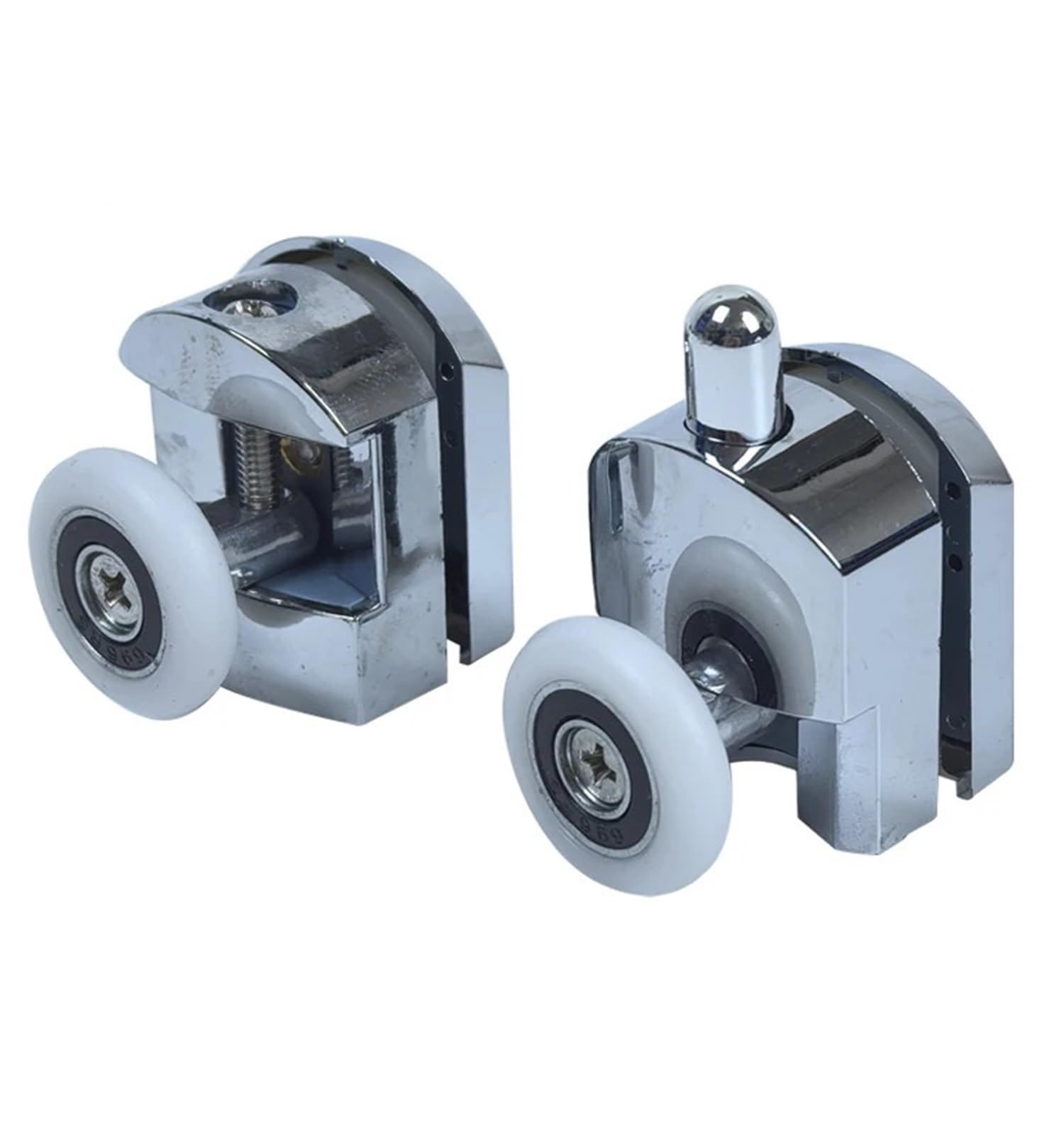 Duschkabinenrollen 4 Stück Duschtürrollen, Radläufer, Badezimmer-Schiebetürschienenrollen, 23 Mm 25 Einzelläufer-Duschtürrollen(25 upper part big)